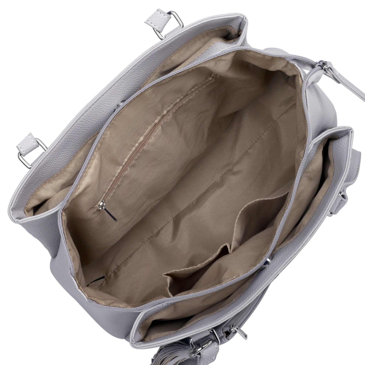 VEGAN LEATHER TRIPLE COMPARTMENT TOTE