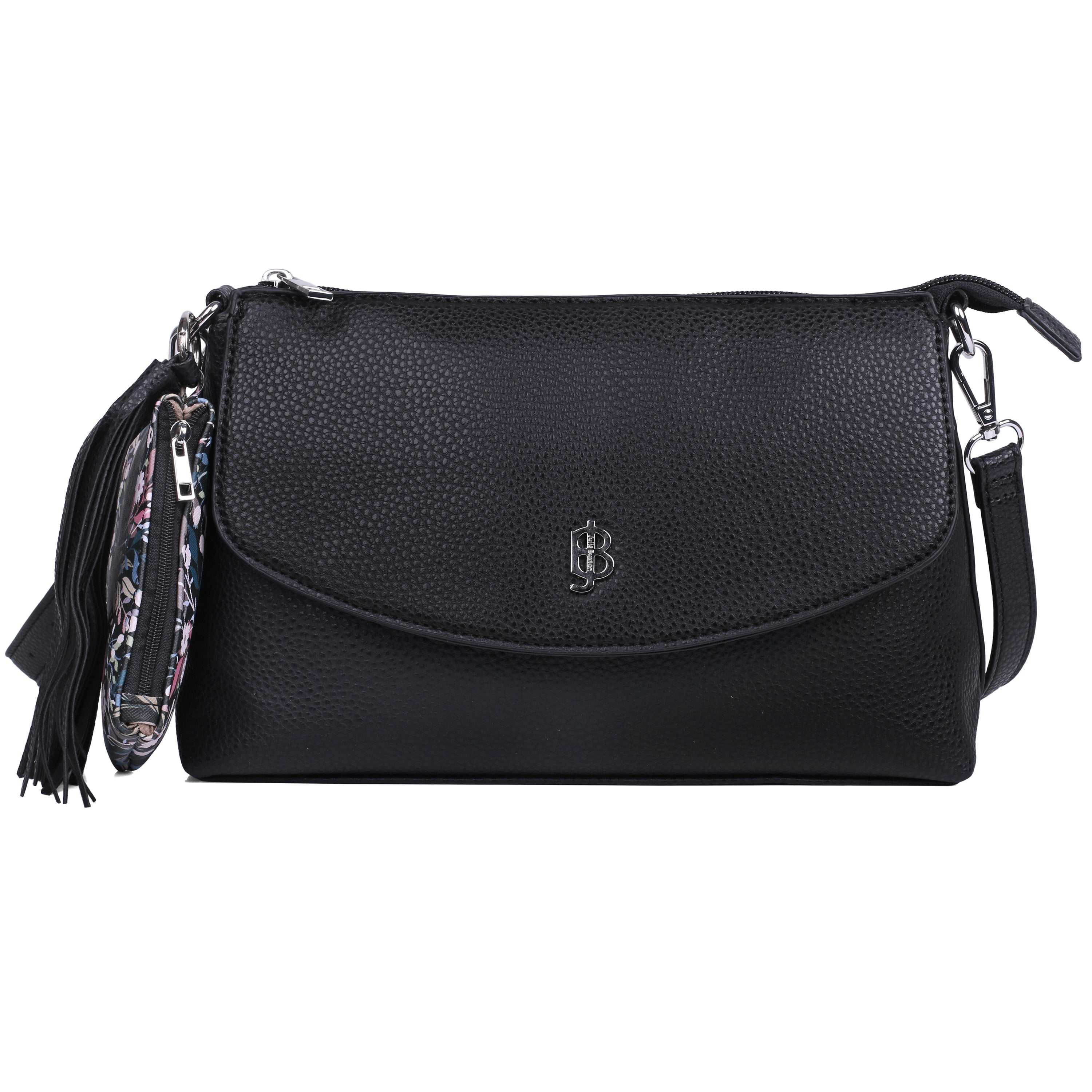 FLAP CROSSBODY WITHCOIN PURSE AND TASSEL