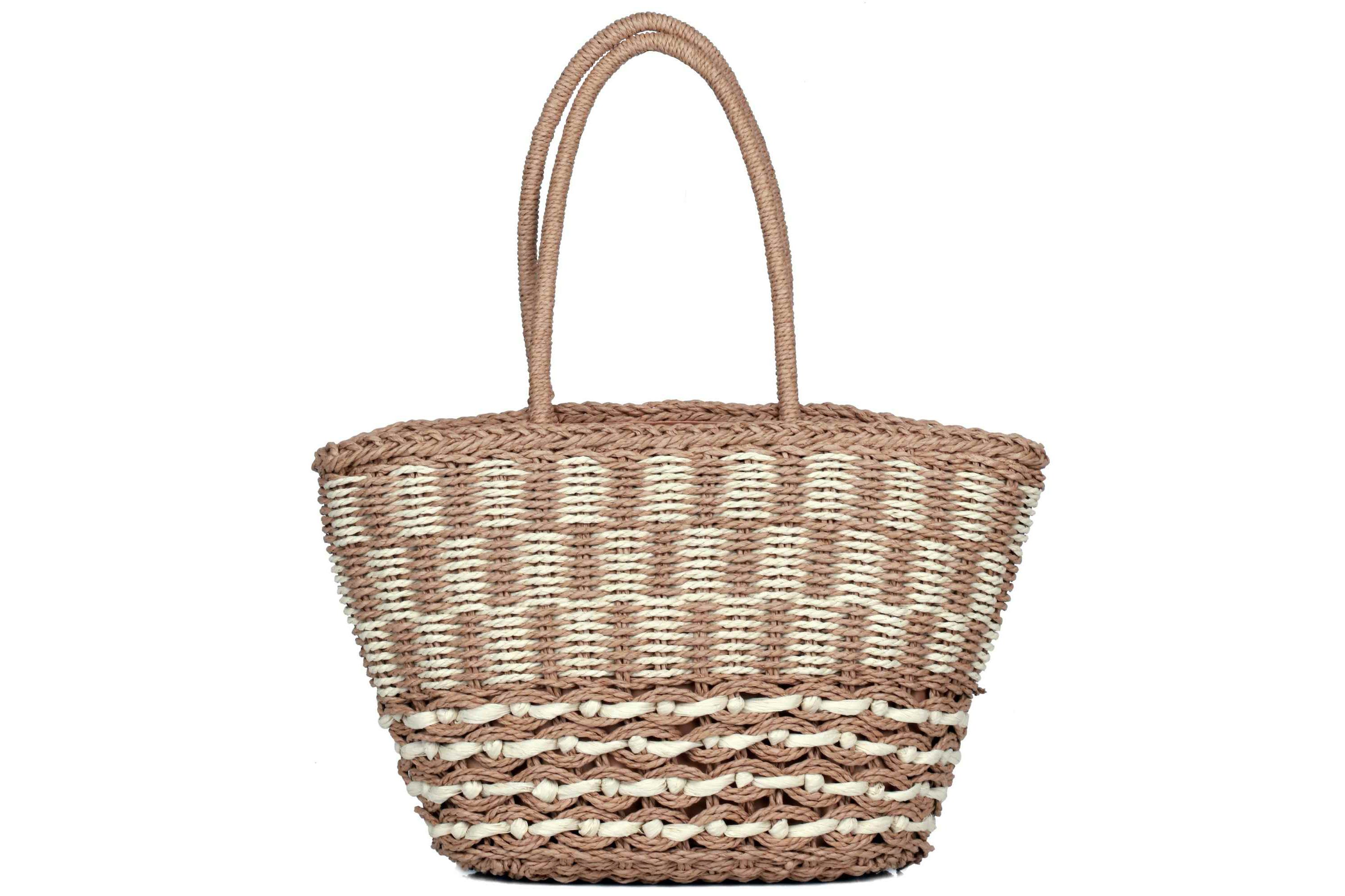 Straw EW Tote With Tassel