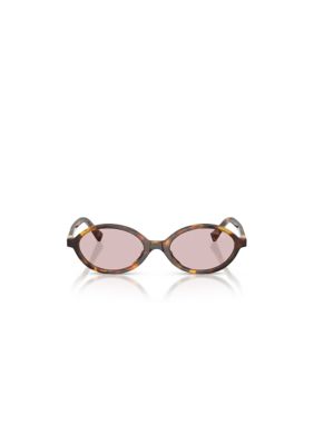 Miu Miu Women's MU04ZS Oval 50mm Sunglasses