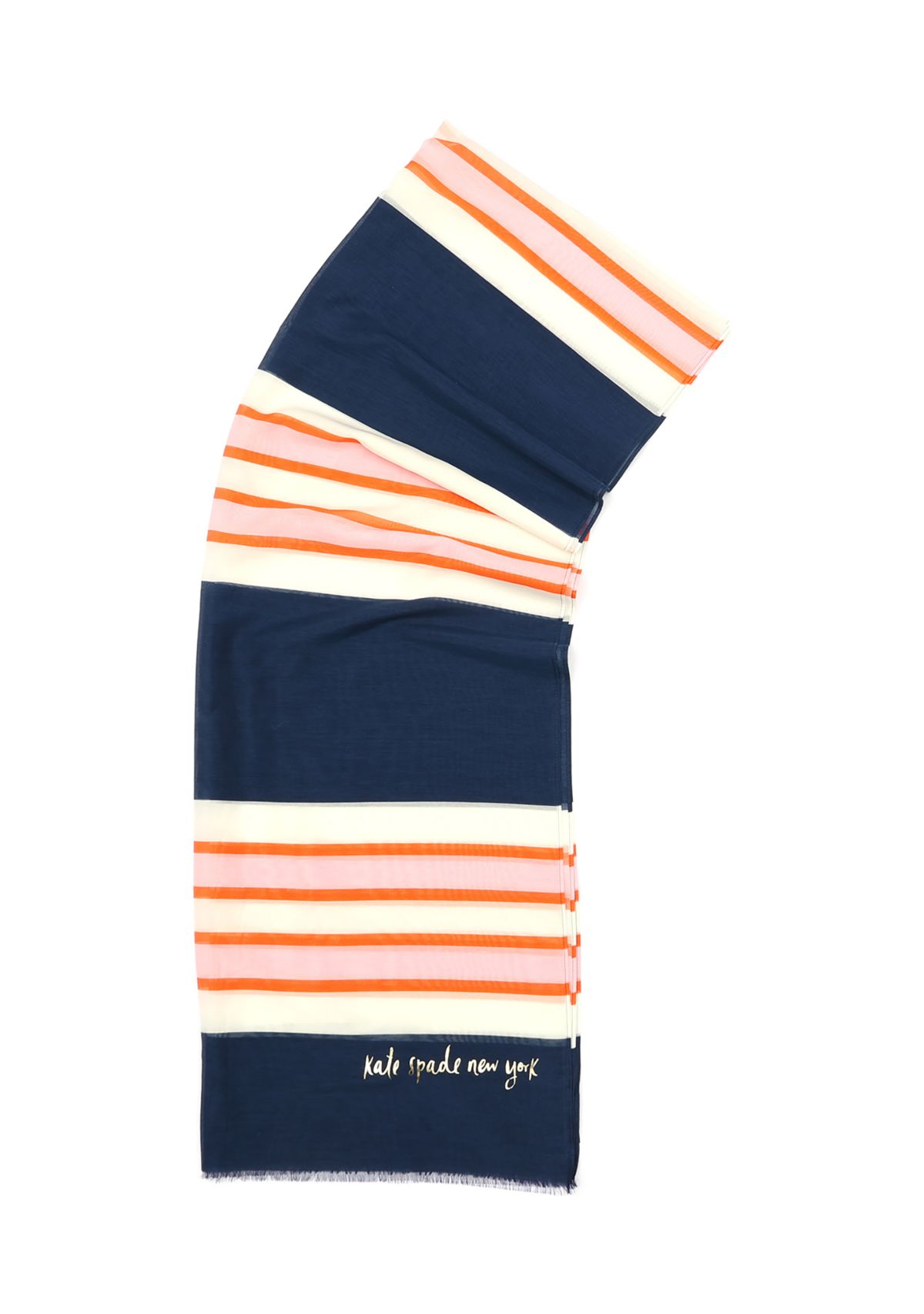 Womens Springtime Striped Oblong Scarf