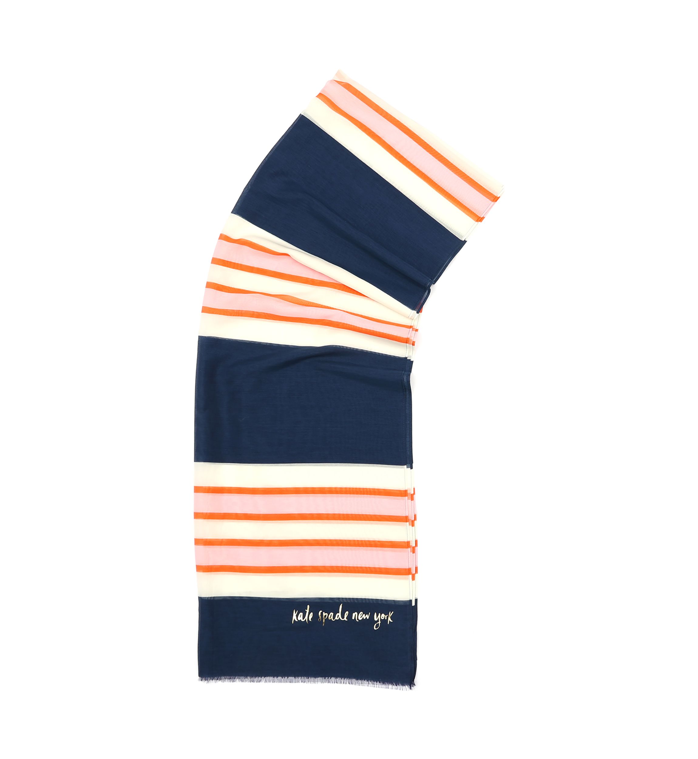 Womens Springtime Striped Oblong Scarf