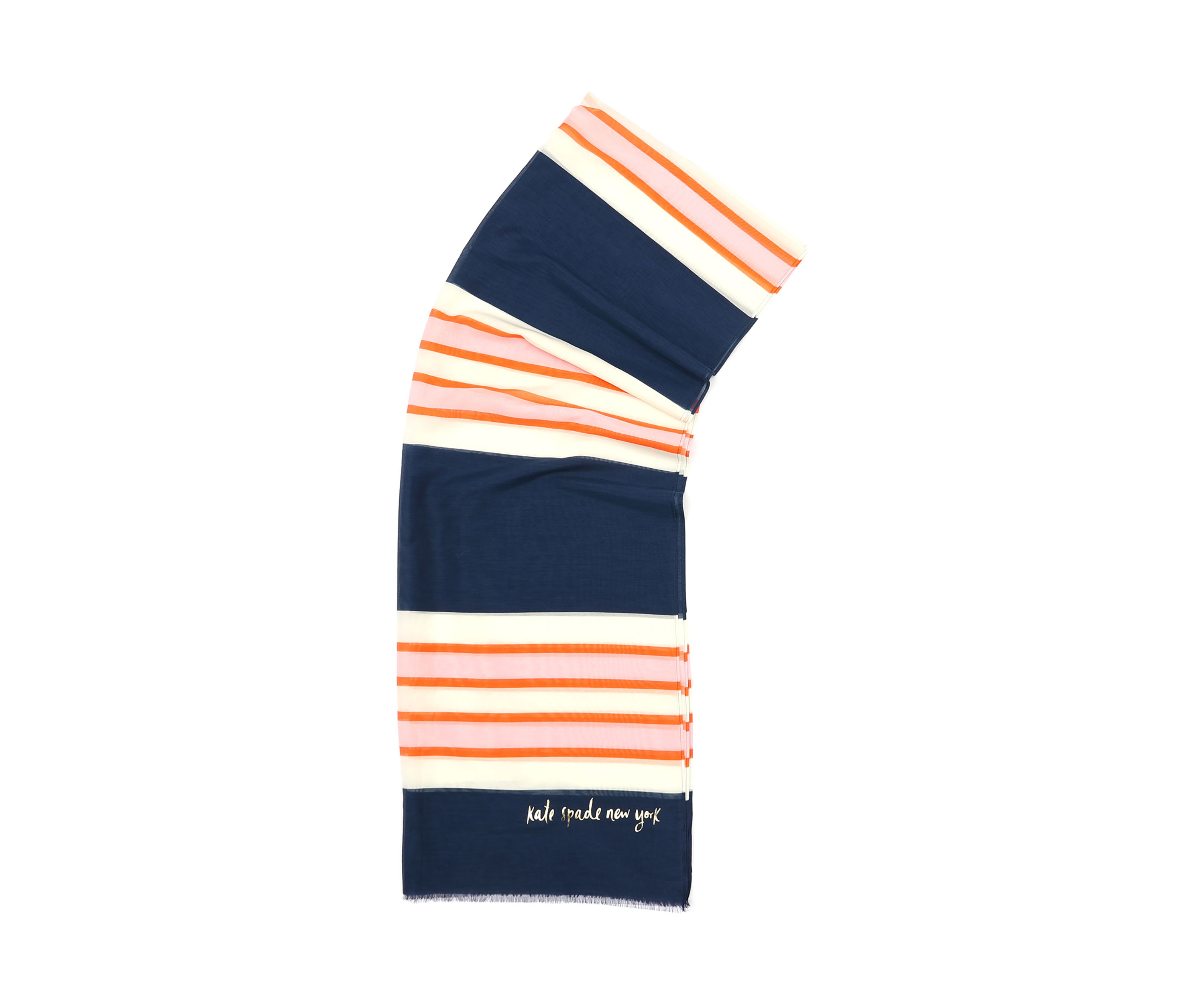 Womens Springtime Striped Oblong Scarf