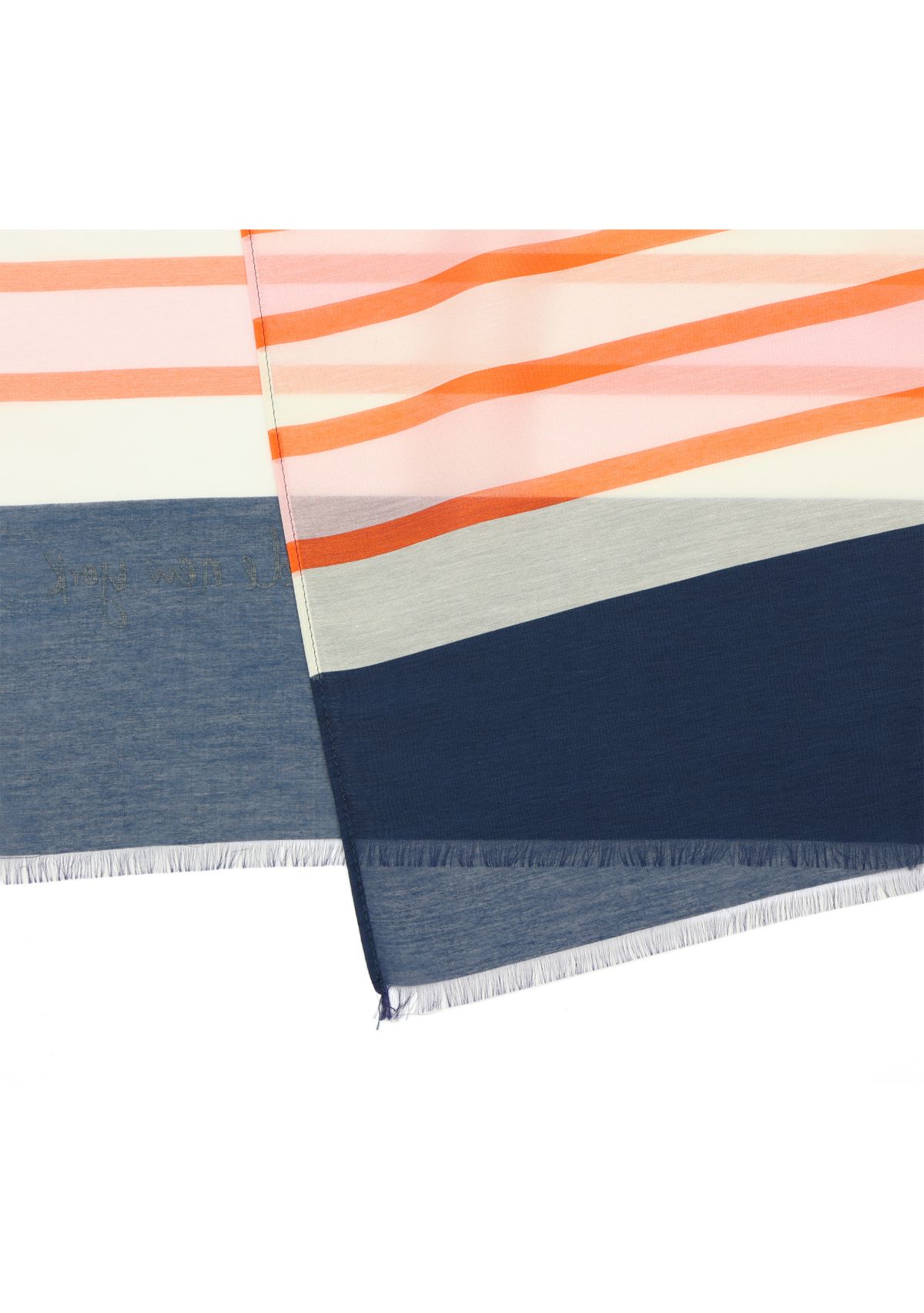 Womens Springtime Striped Oblong Scarf