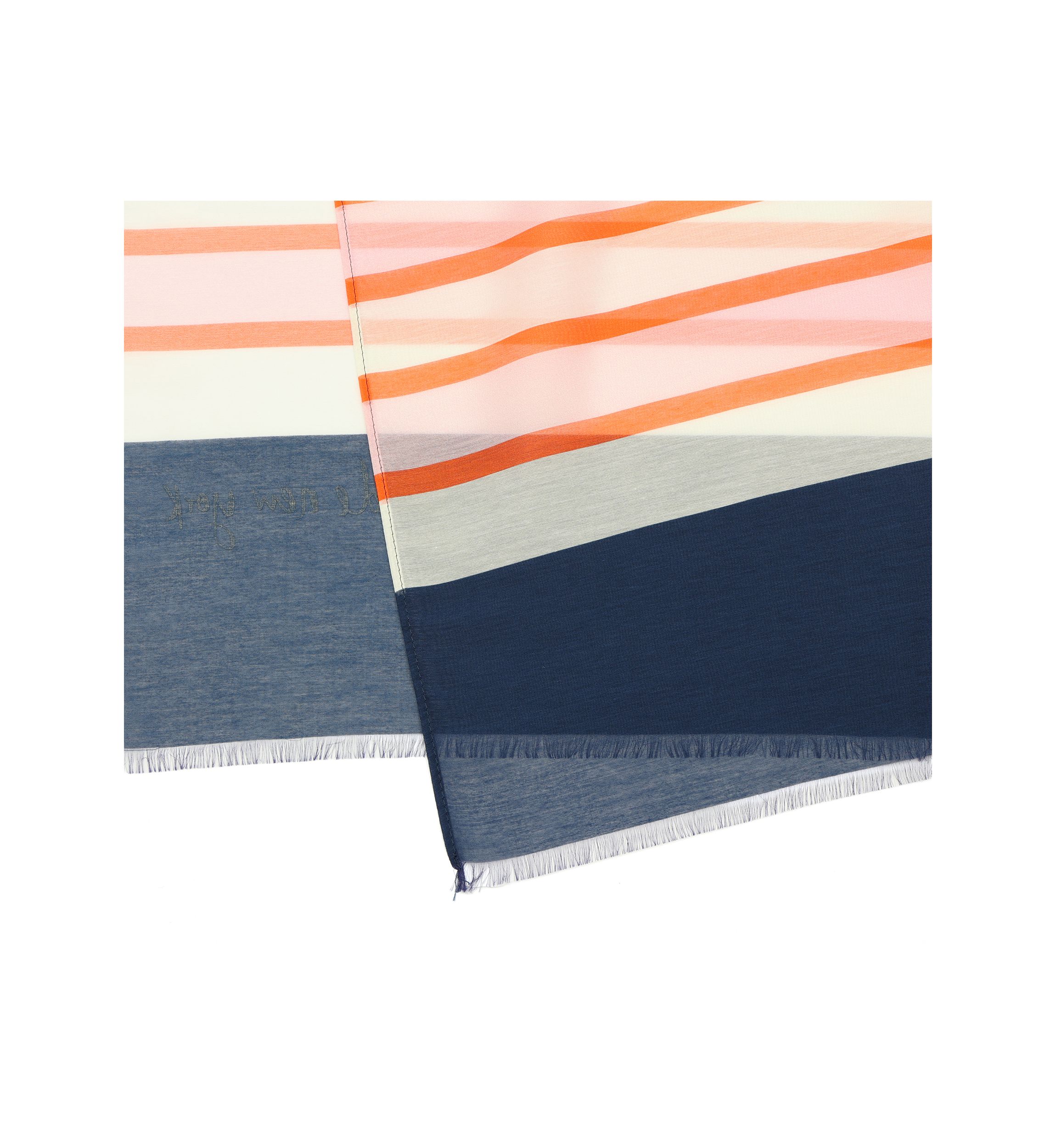 Womens Springtime Striped Oblong Scarf