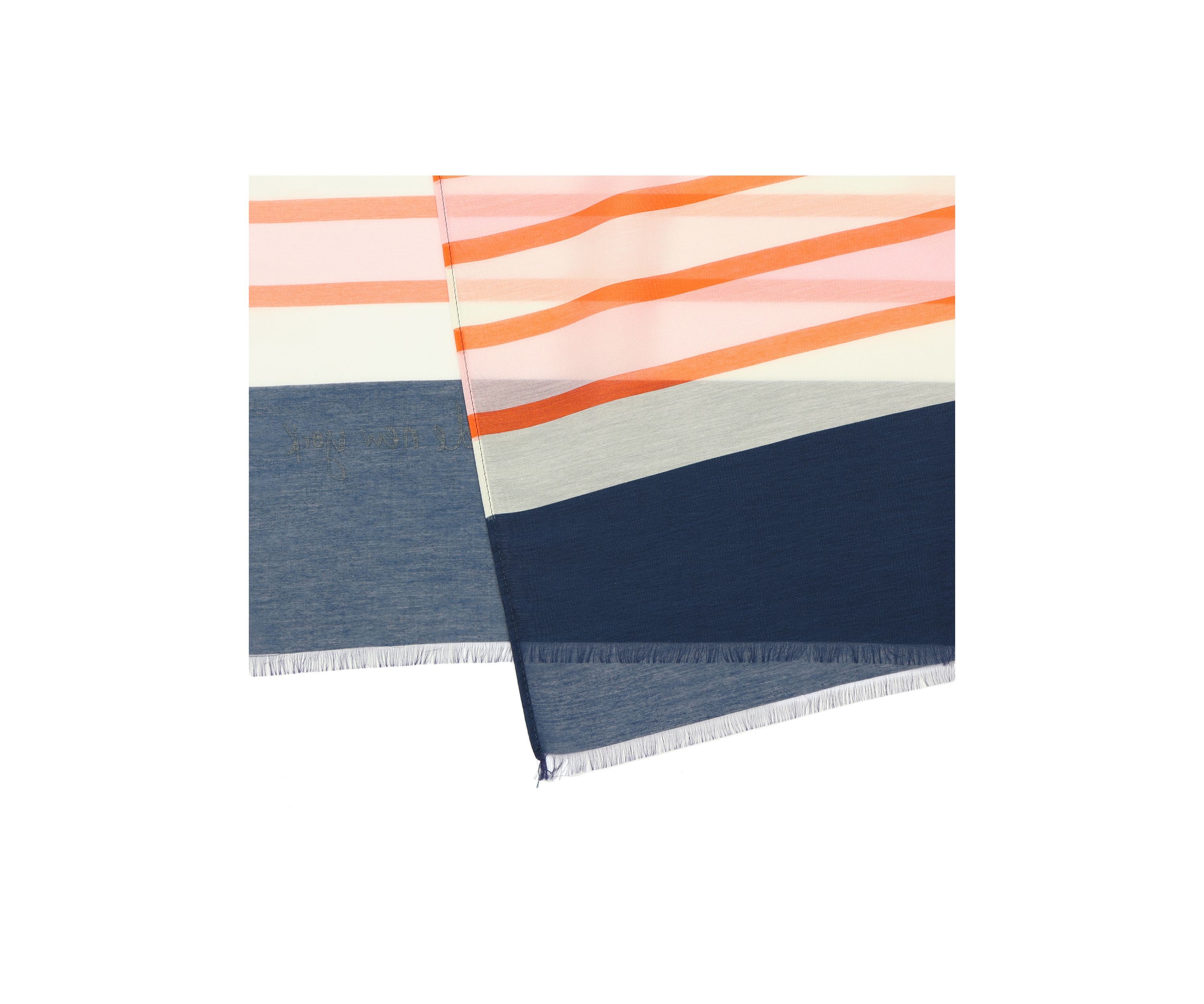 Womens Springtime Striped Oblong Scarf