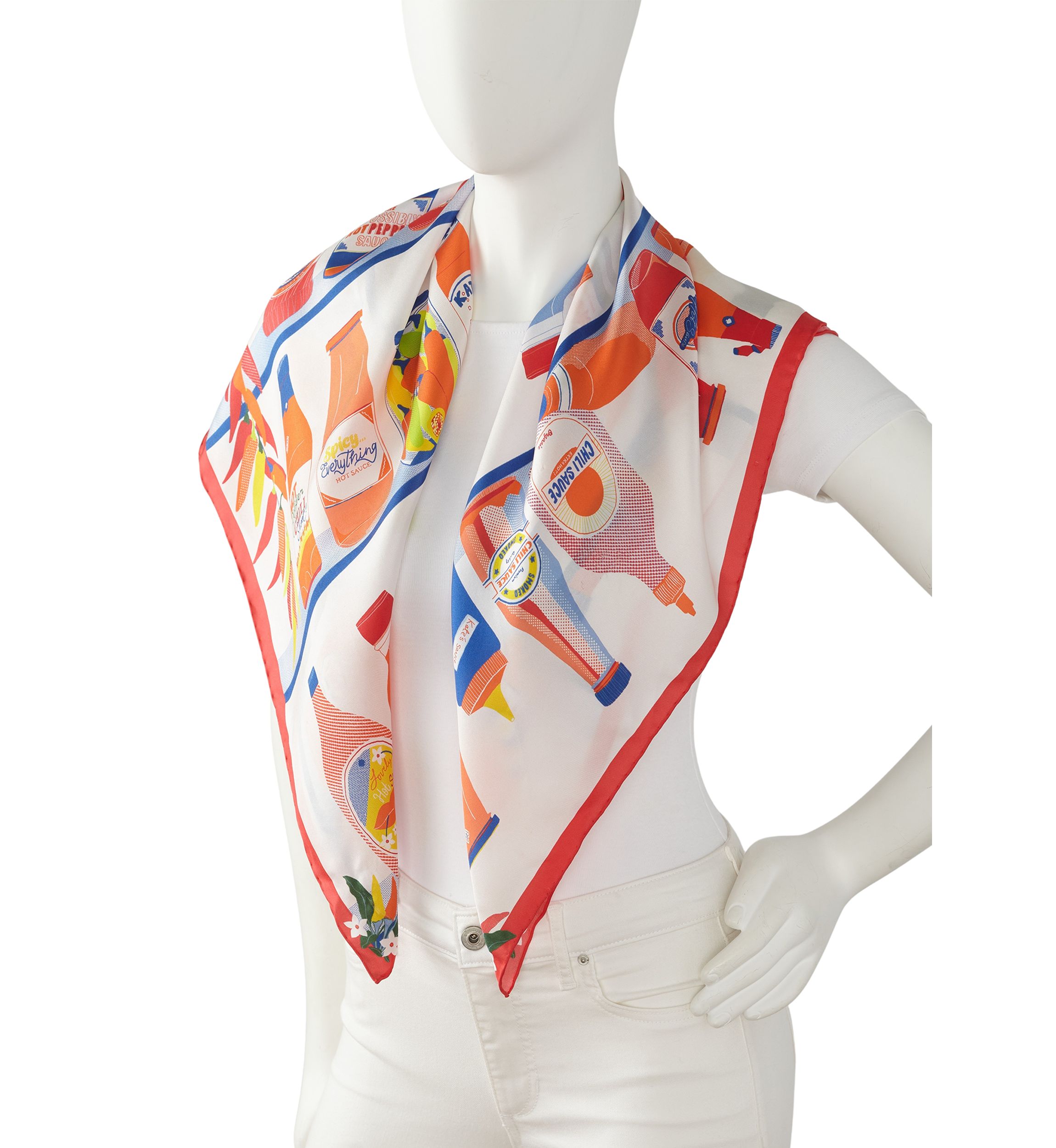 Hot Sauce Silk Square Scarf