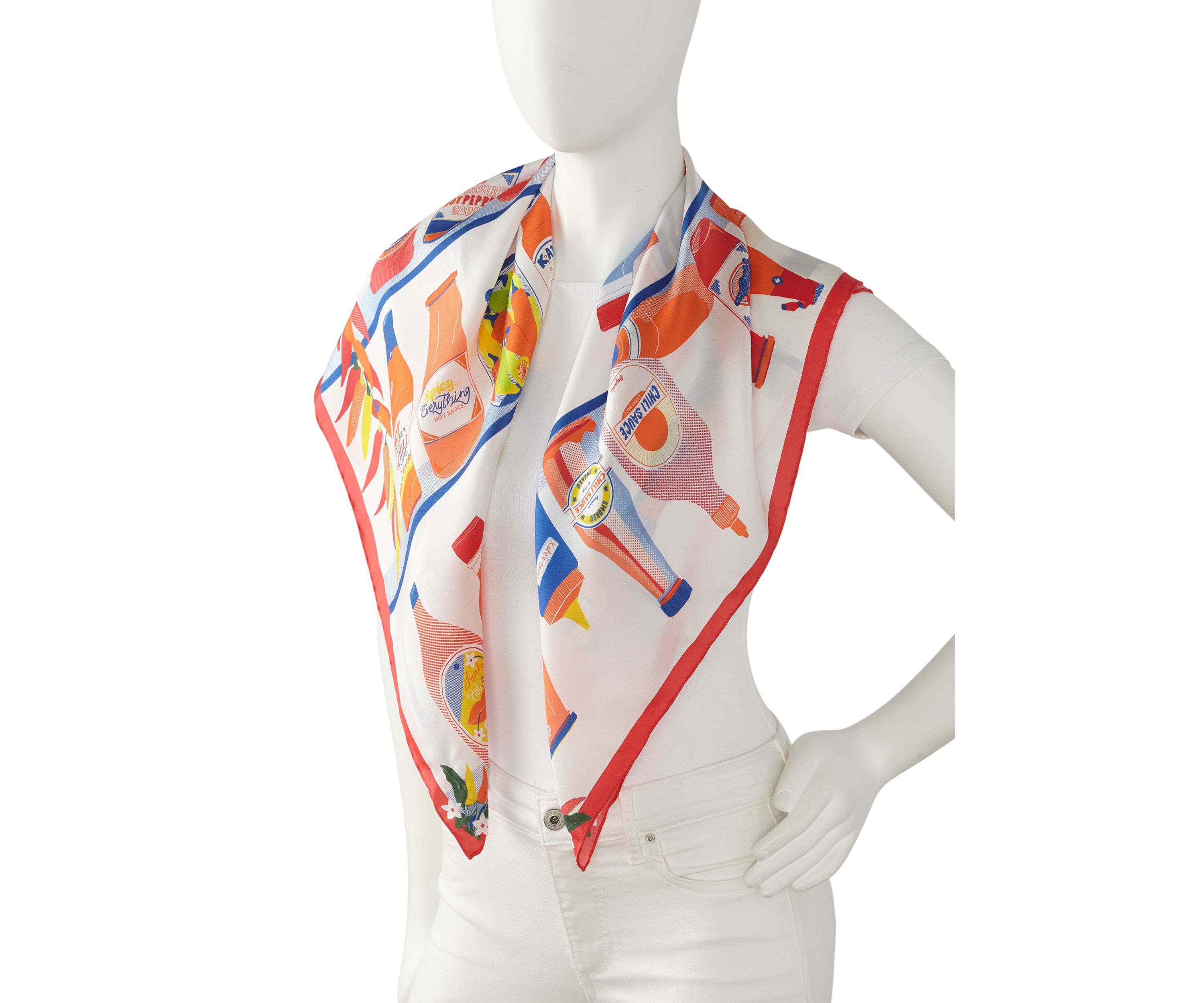 Hot Sauce Silk Square Scarf