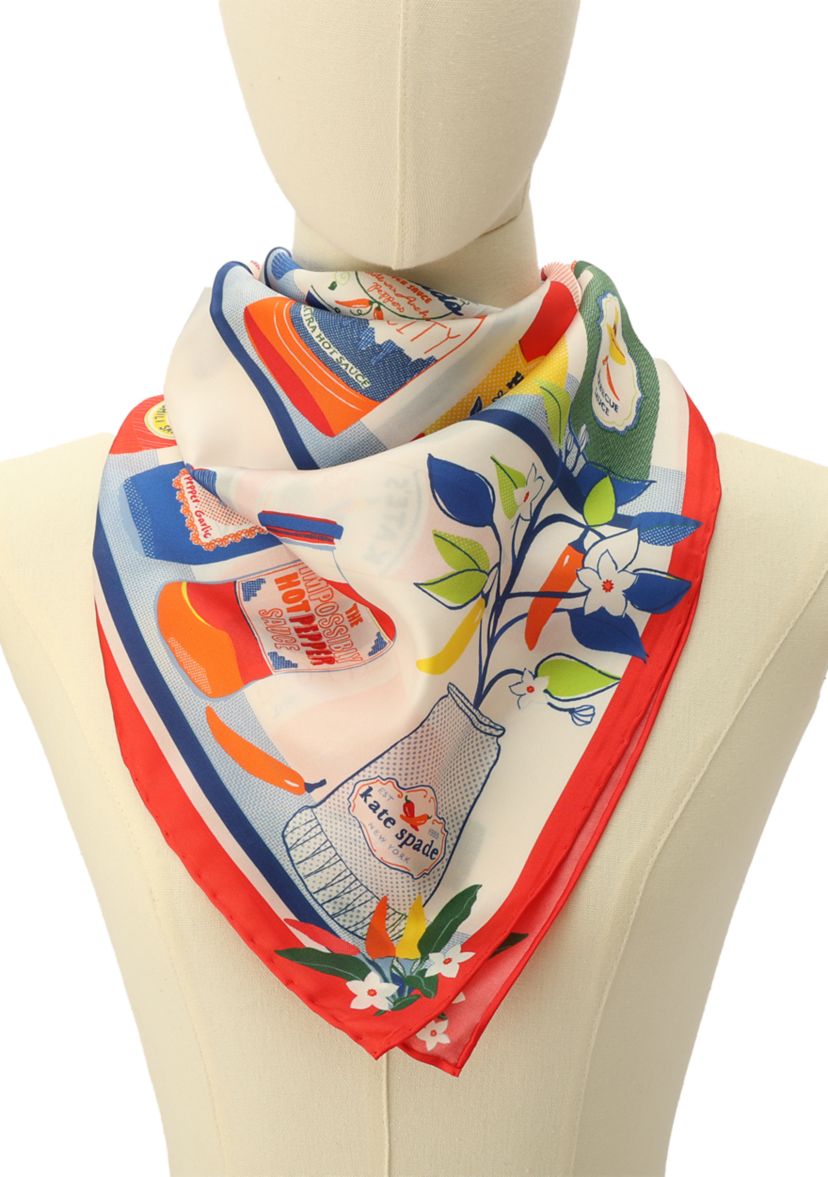 Hot Sauce Silk Square Scarf