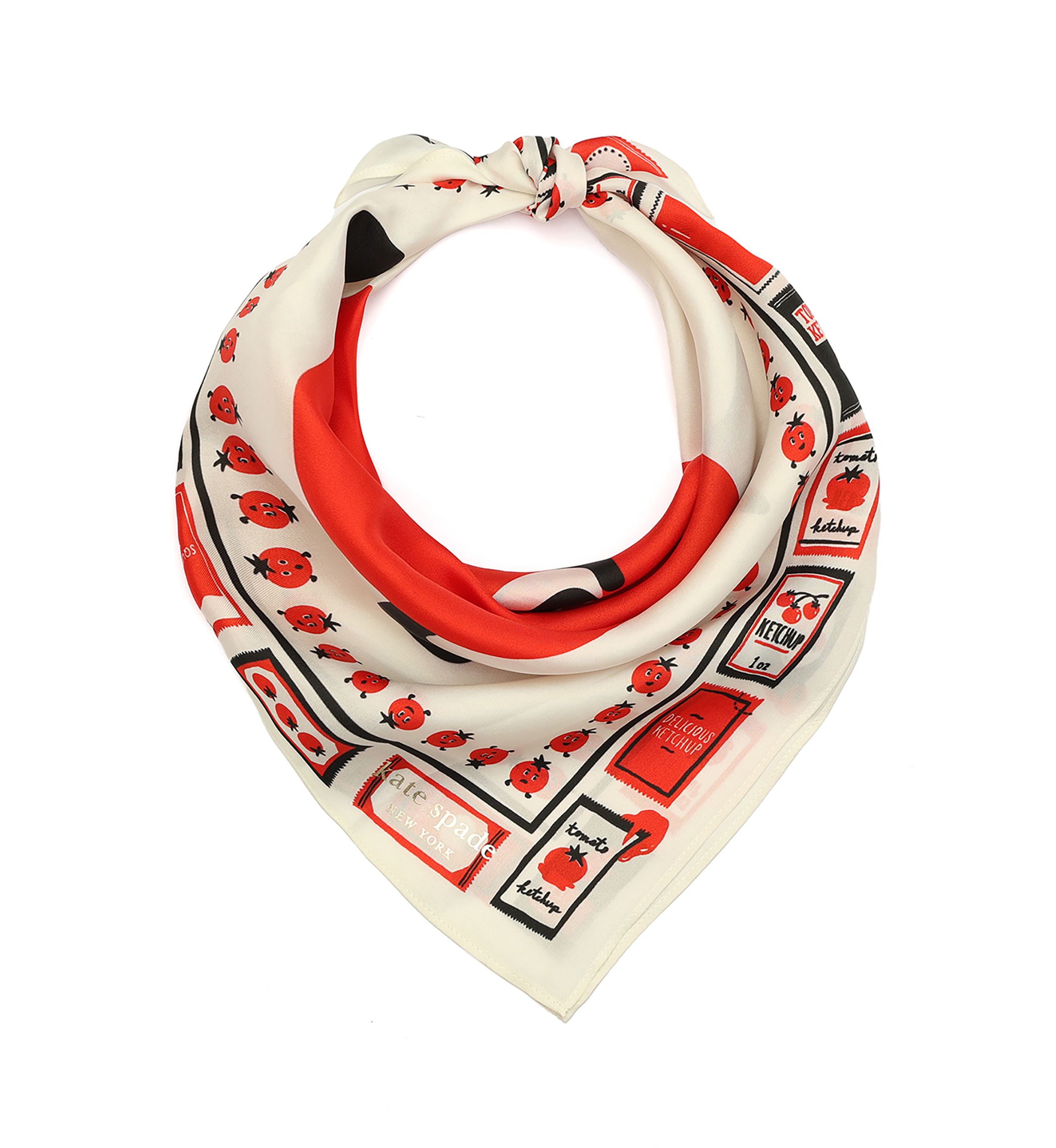 Tomato Ketchup Silk Bandana 