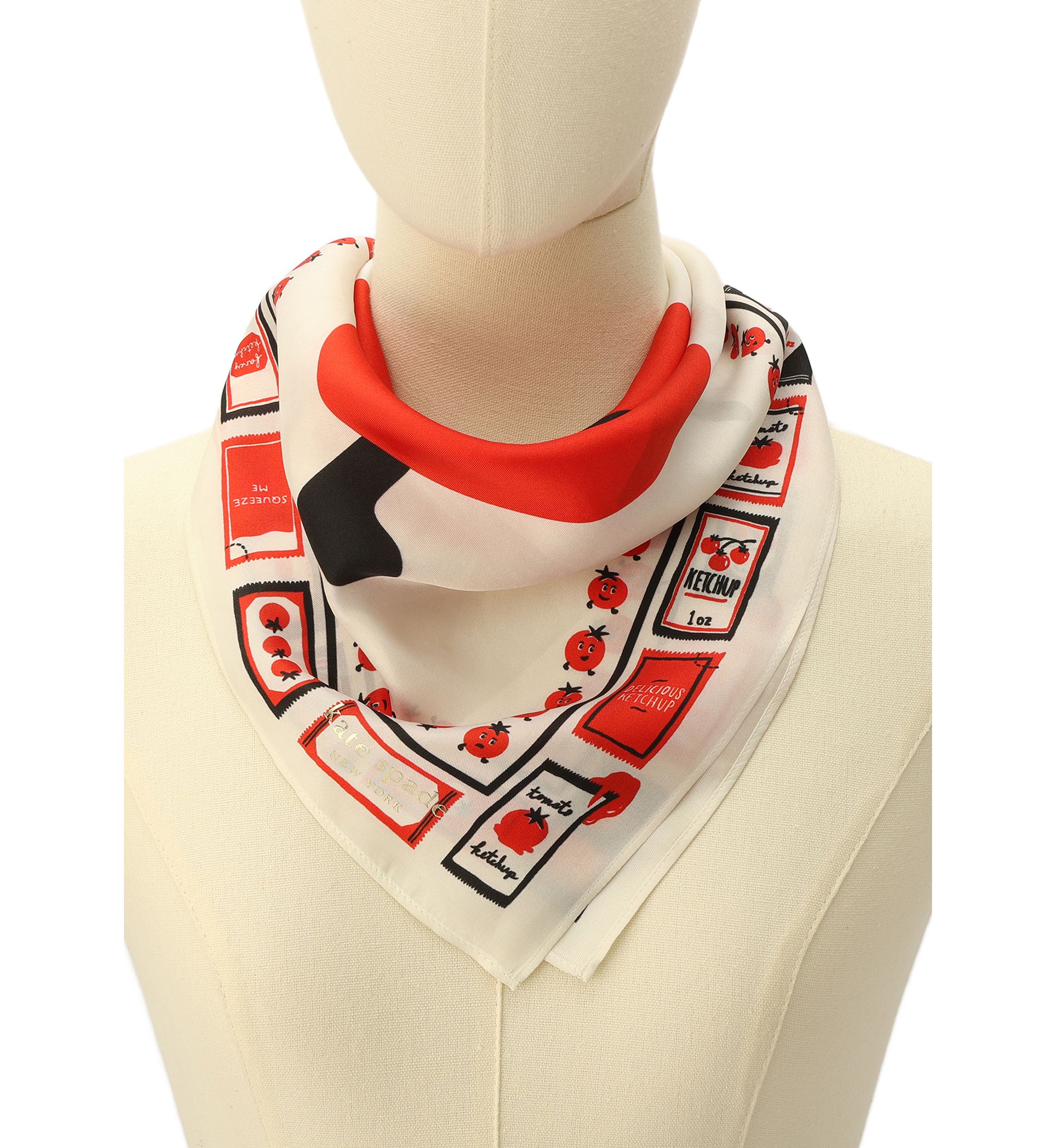 Tomato Ketchup Silk Bandana 