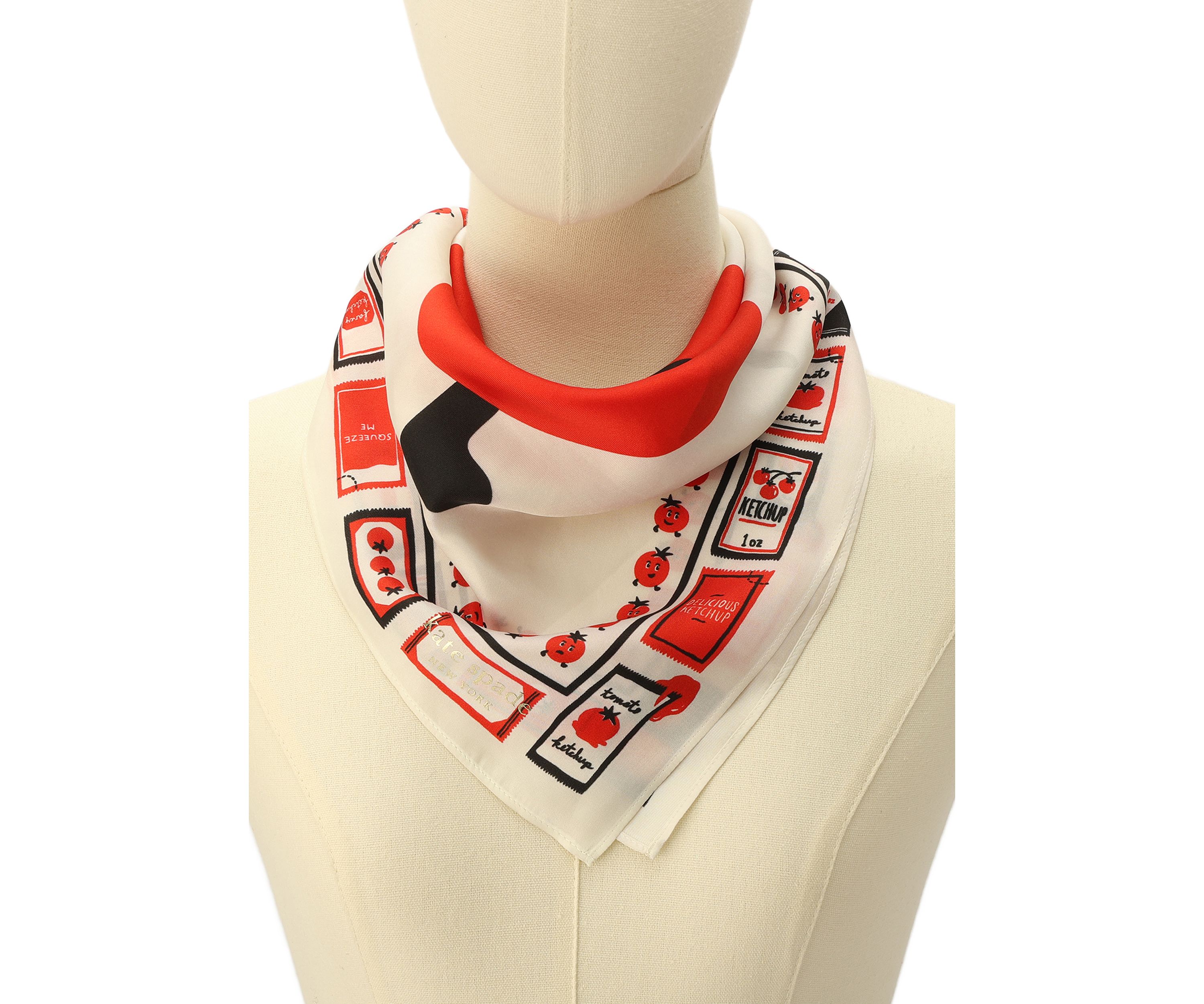 Tomato Ketchup Silk Bandana 