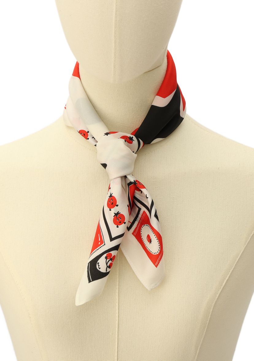 Tomato Ketchup Silk Bandana 