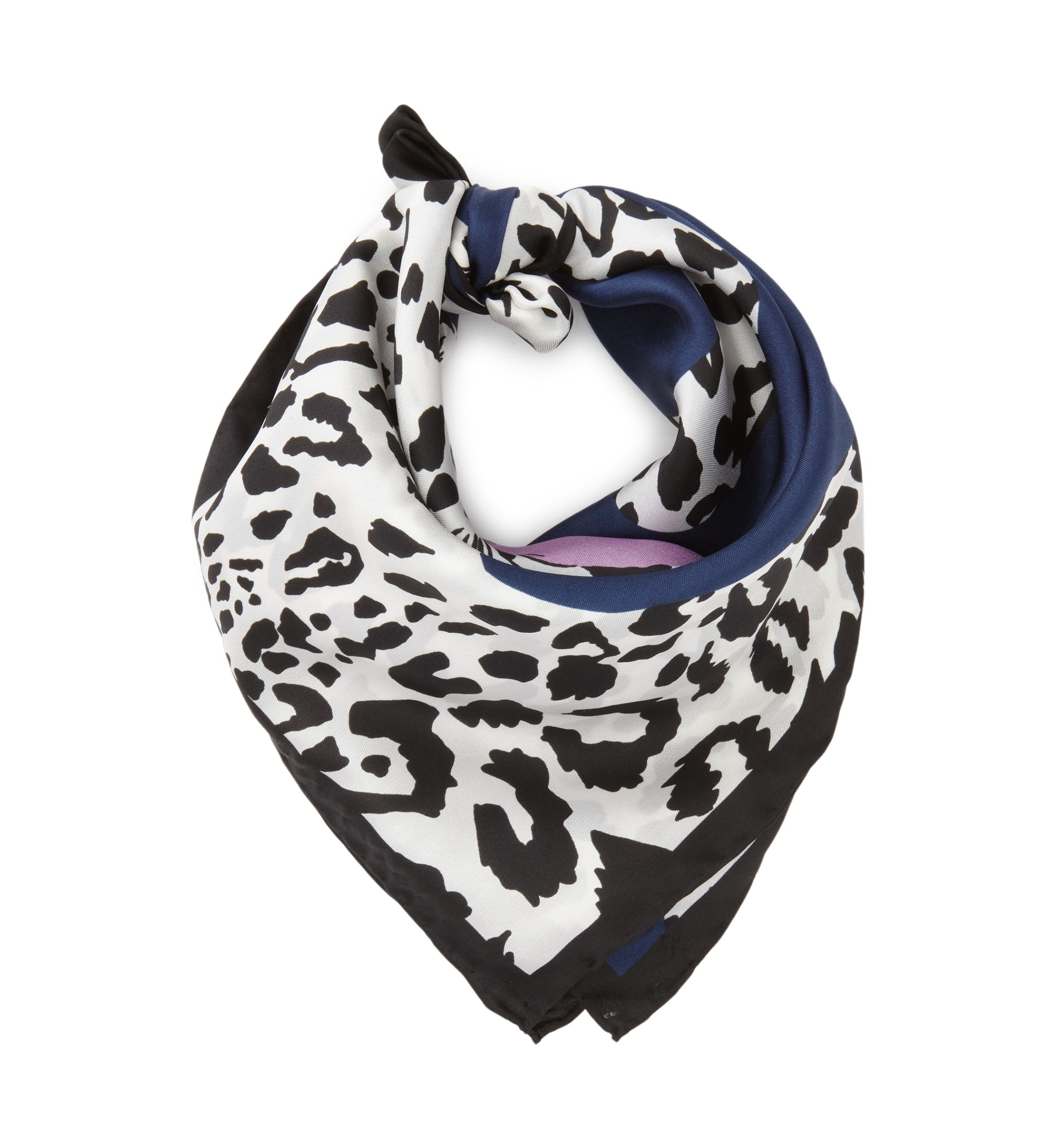 Leopard Silk Square Scarf
