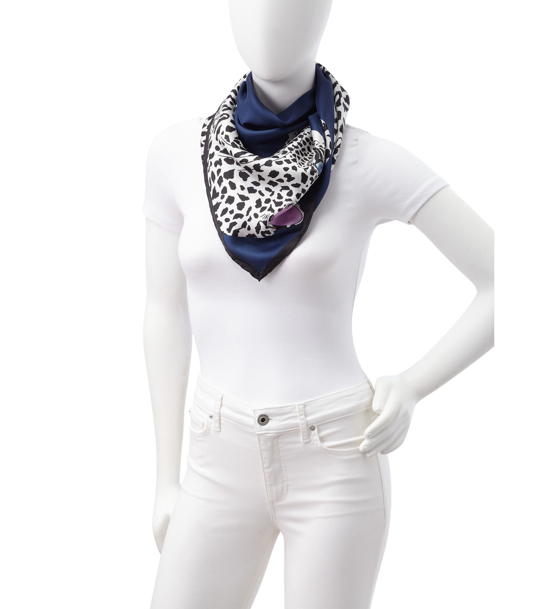 Leopard Silk Square Scarf
