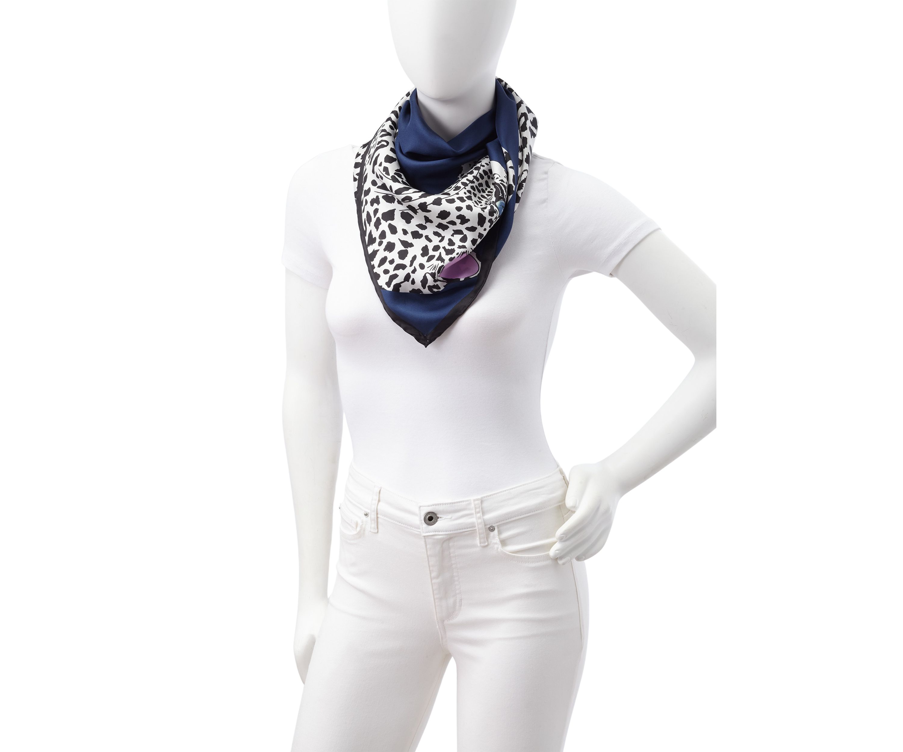Leopard Silk Square Scarf