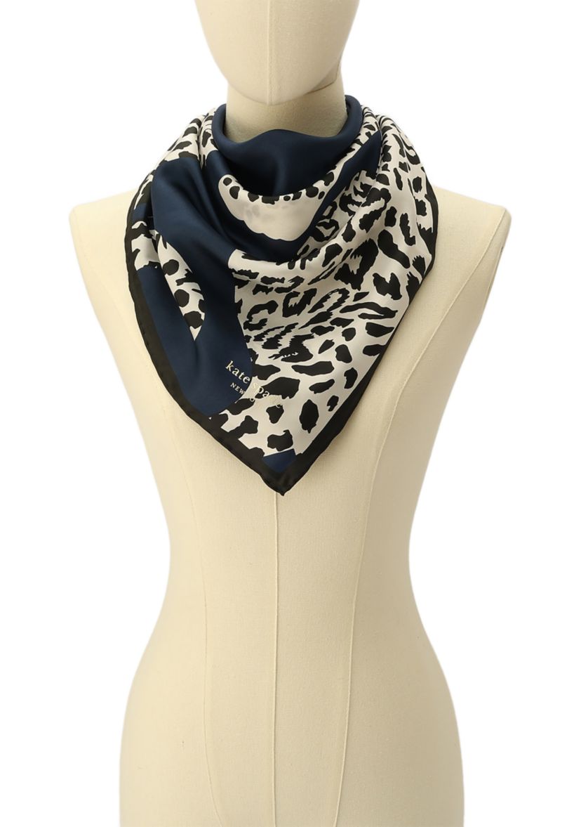 Leopard Silk Square Scarf