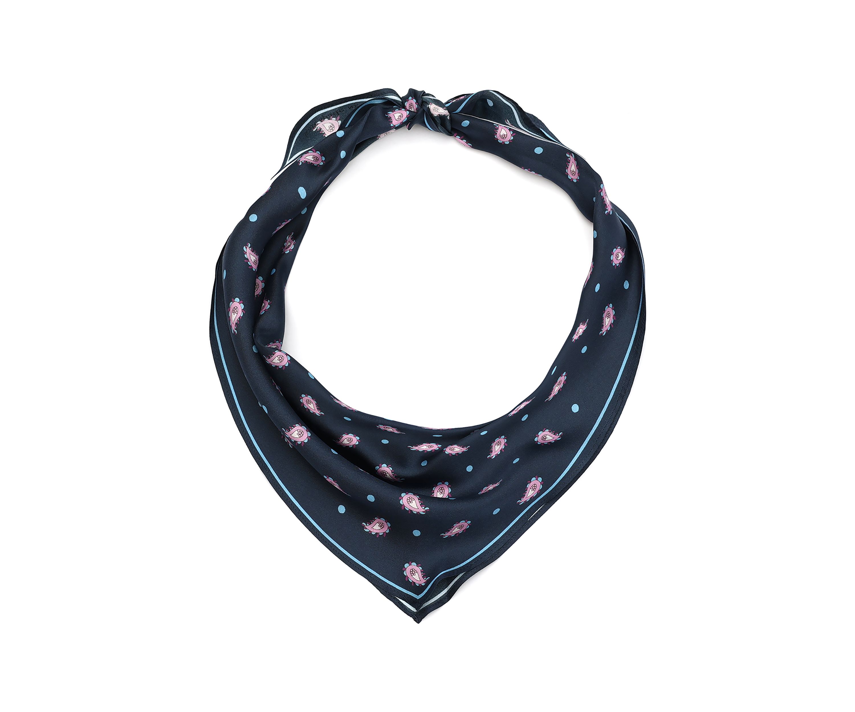 Paisley Foulard Silk Diamond Scarf