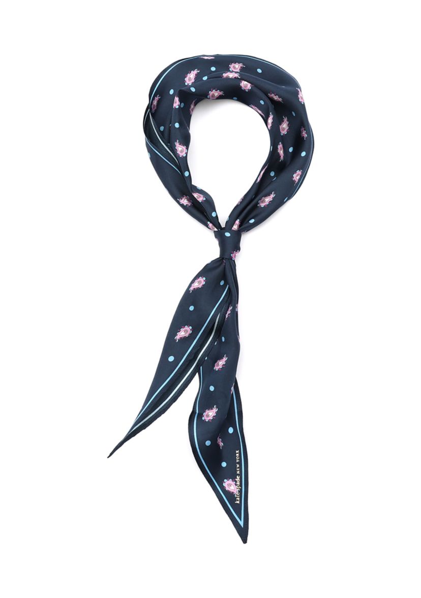 Paisley Foulard Silk Diamond Scarf