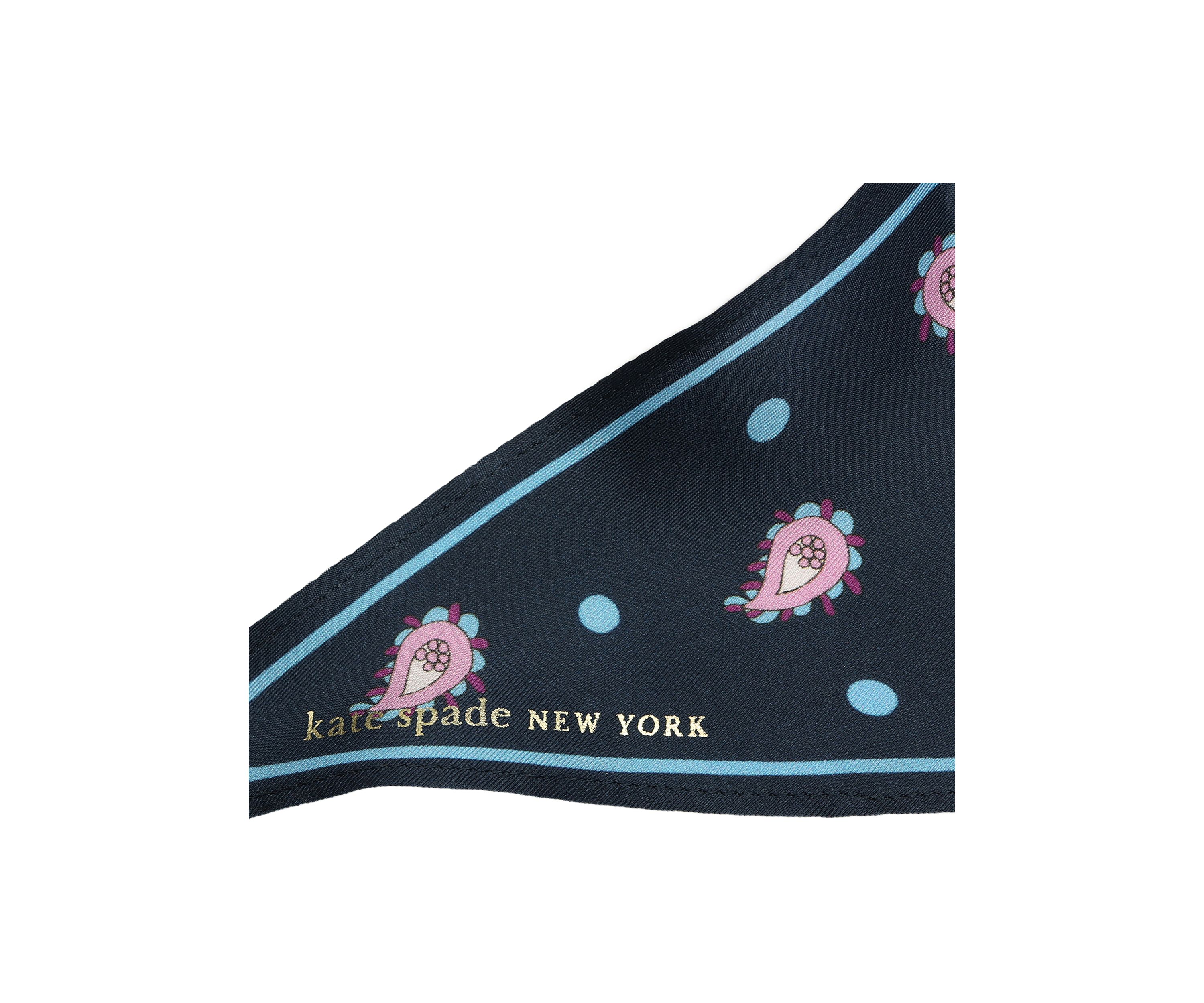 Paisley Foulard Silk Diamond Scarf
