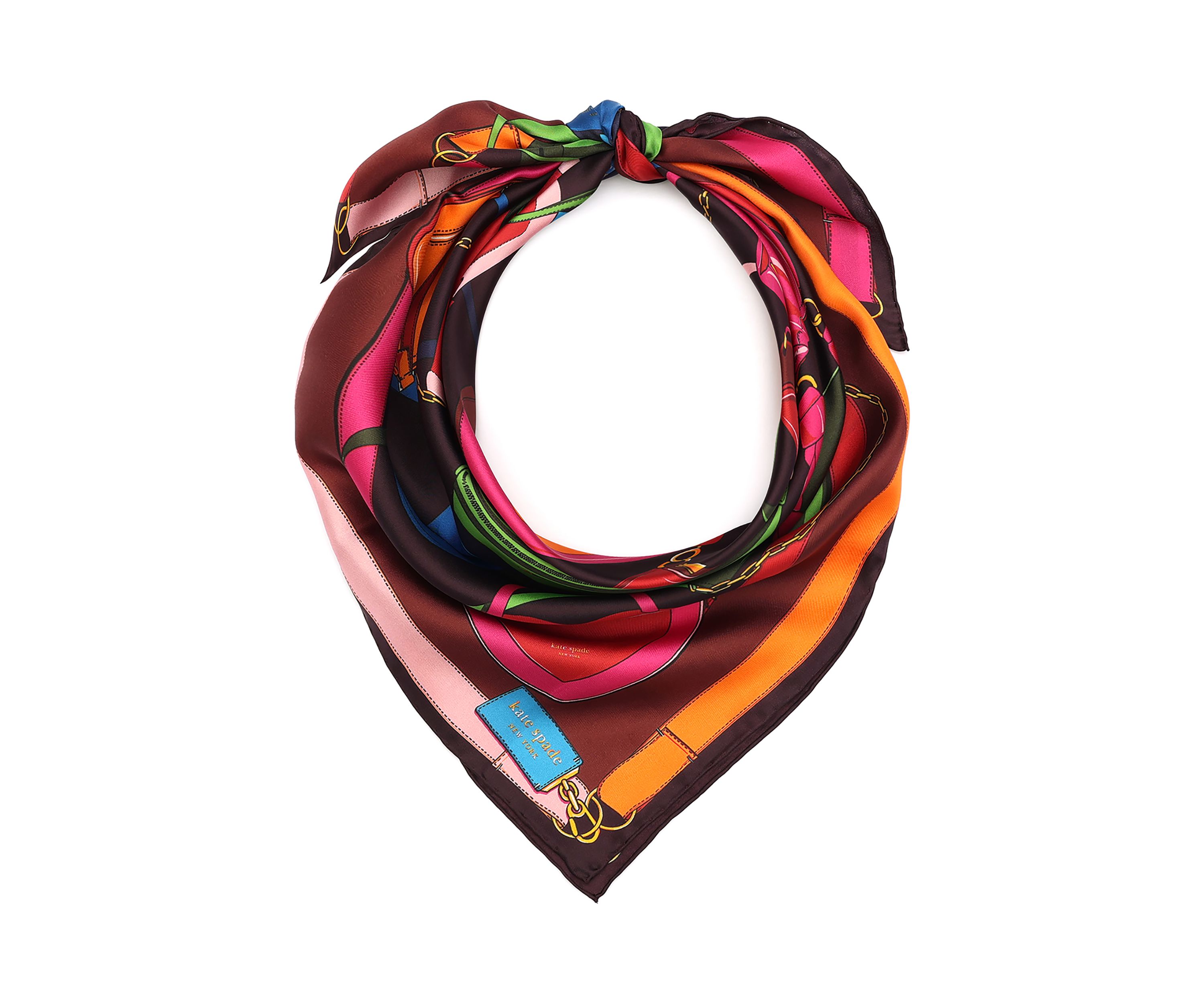 Bag Print Silk Scarf 