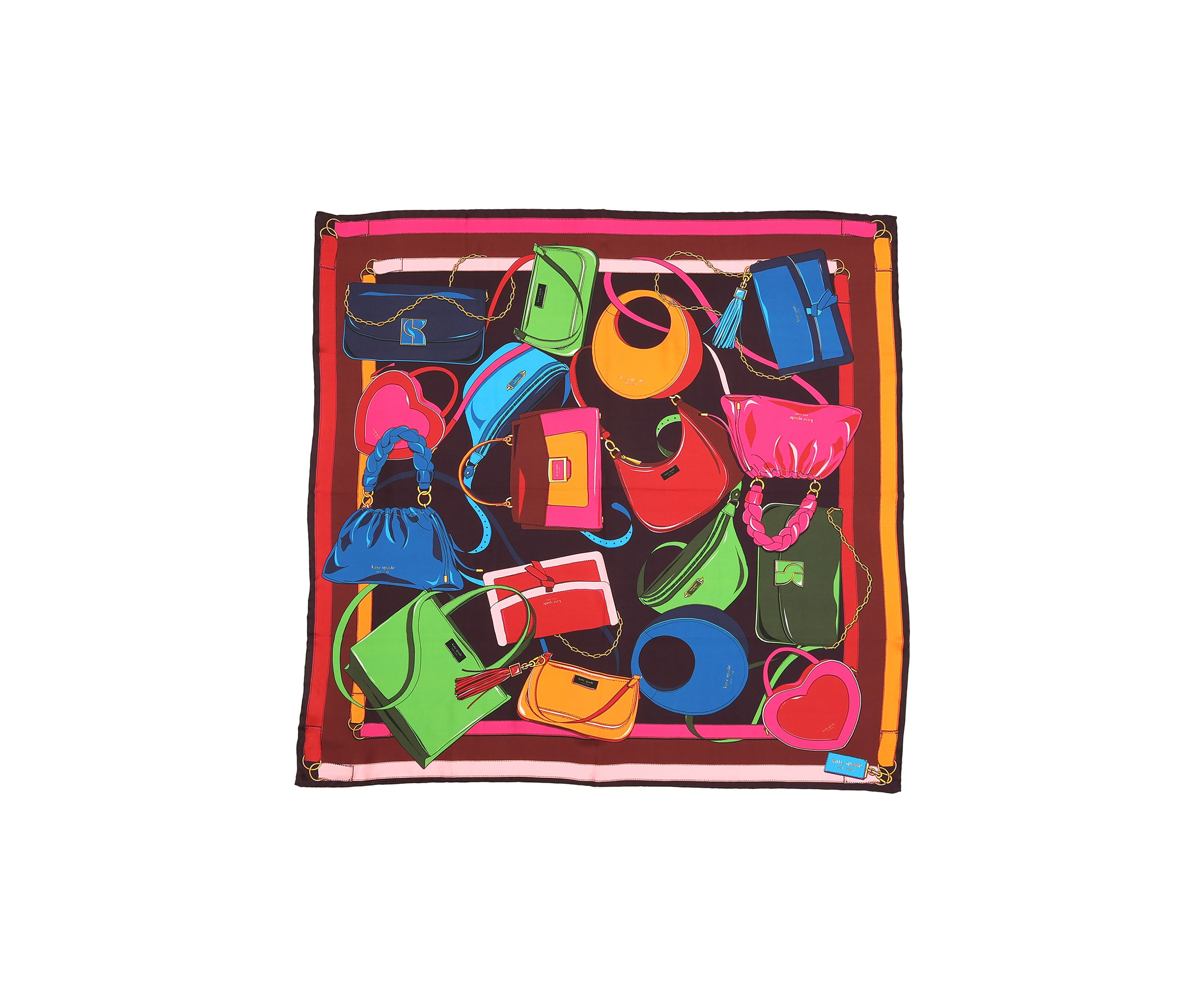 Bag Print Silk Scarf 