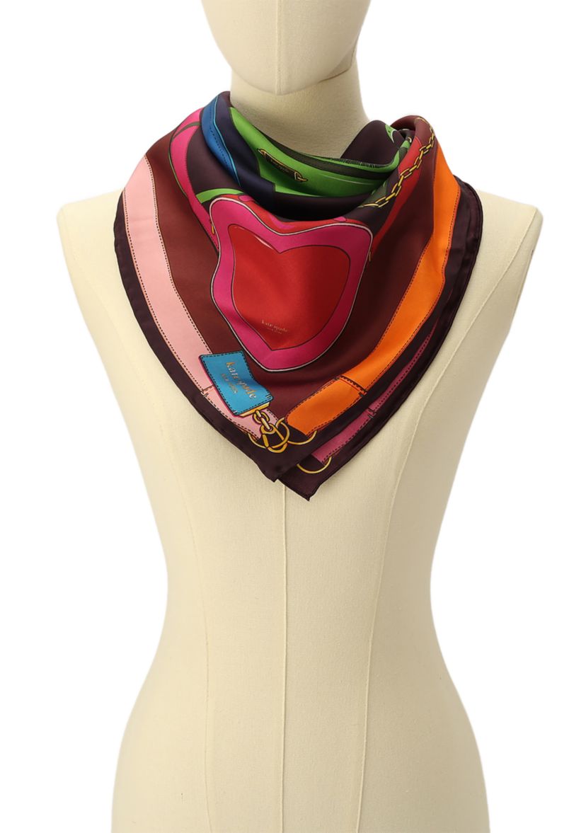 Bag Print Silk Scarf 