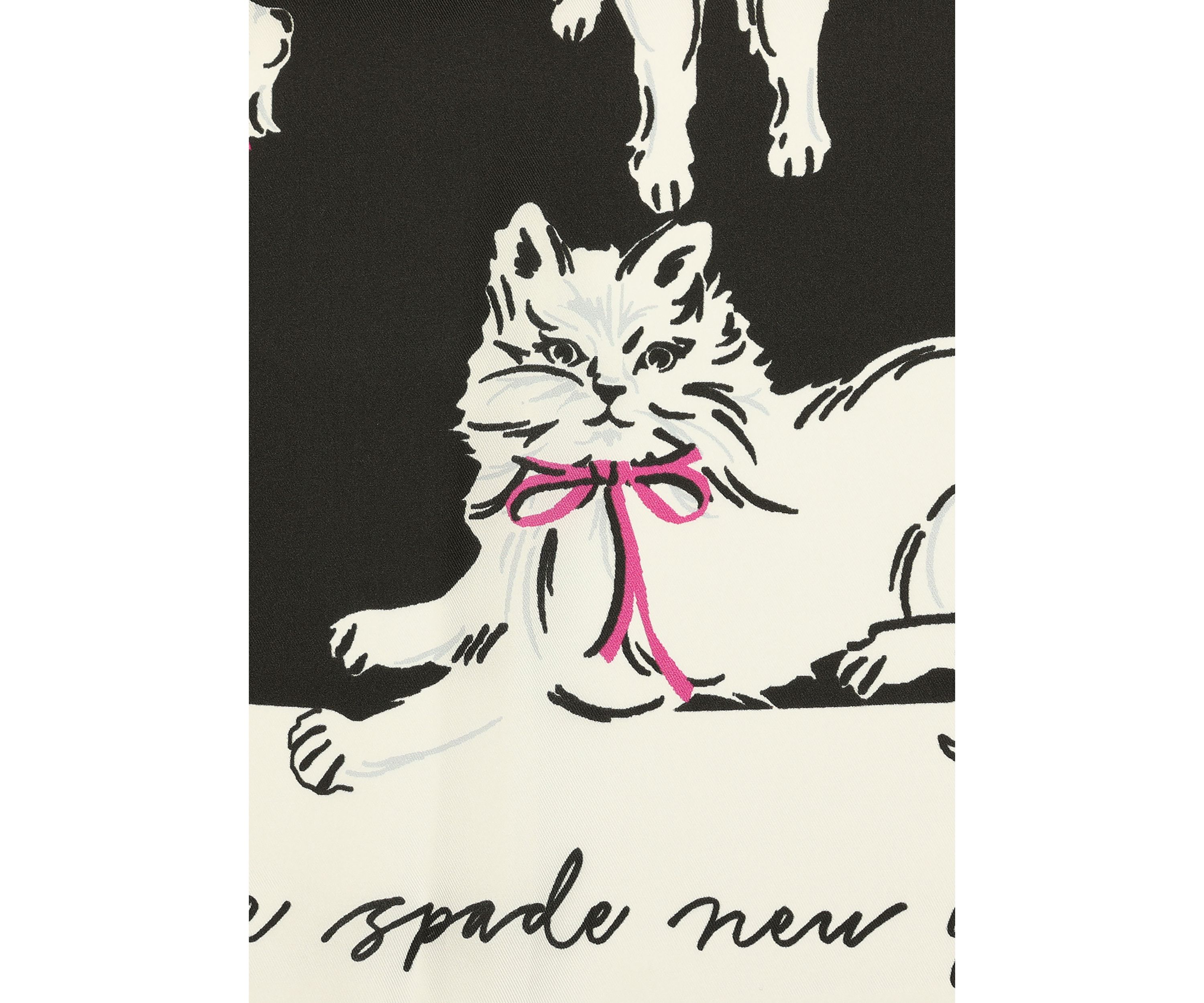 Pretty Kitty Silk Square Scarf