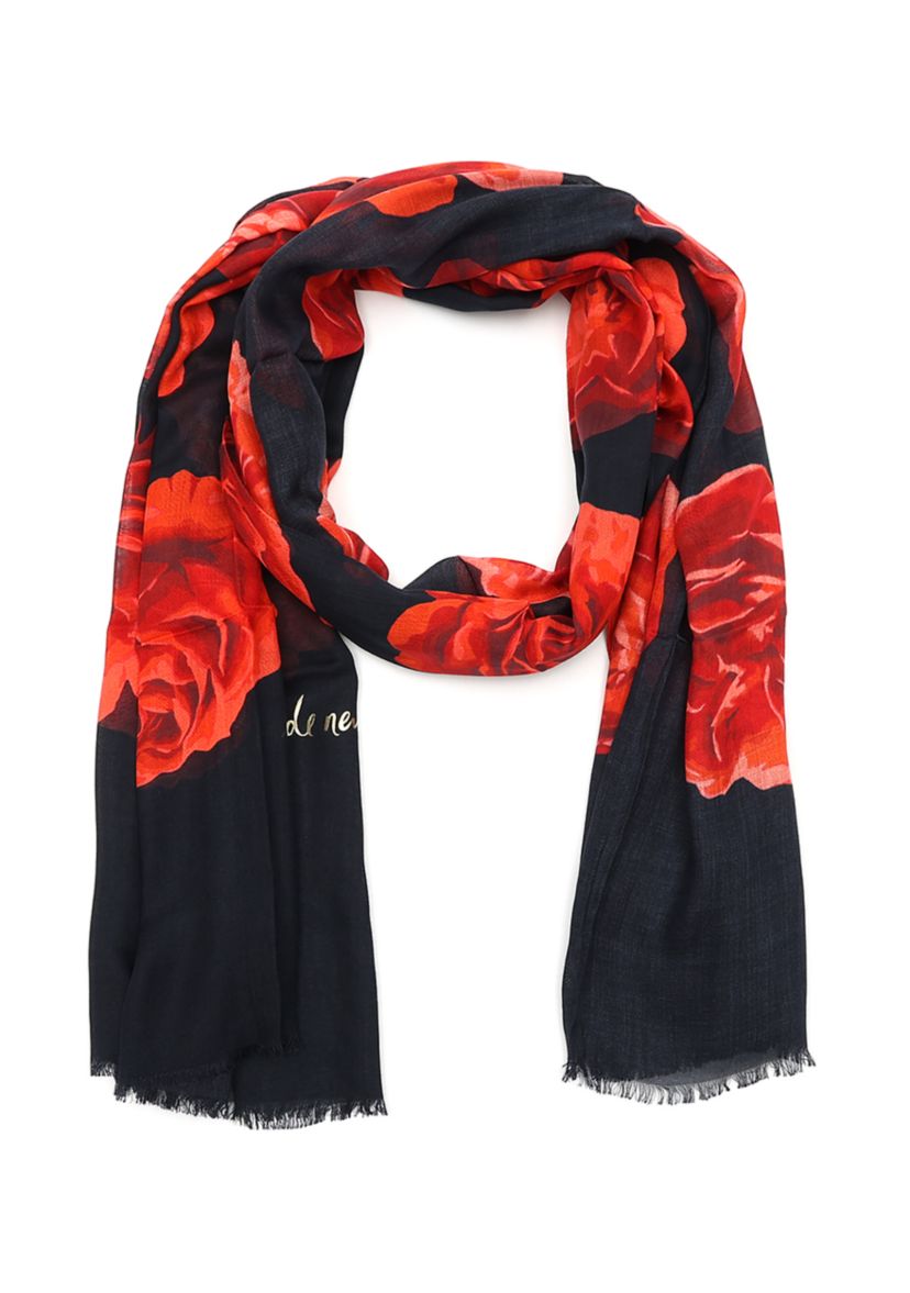Charming Rose Oblong Scarf 