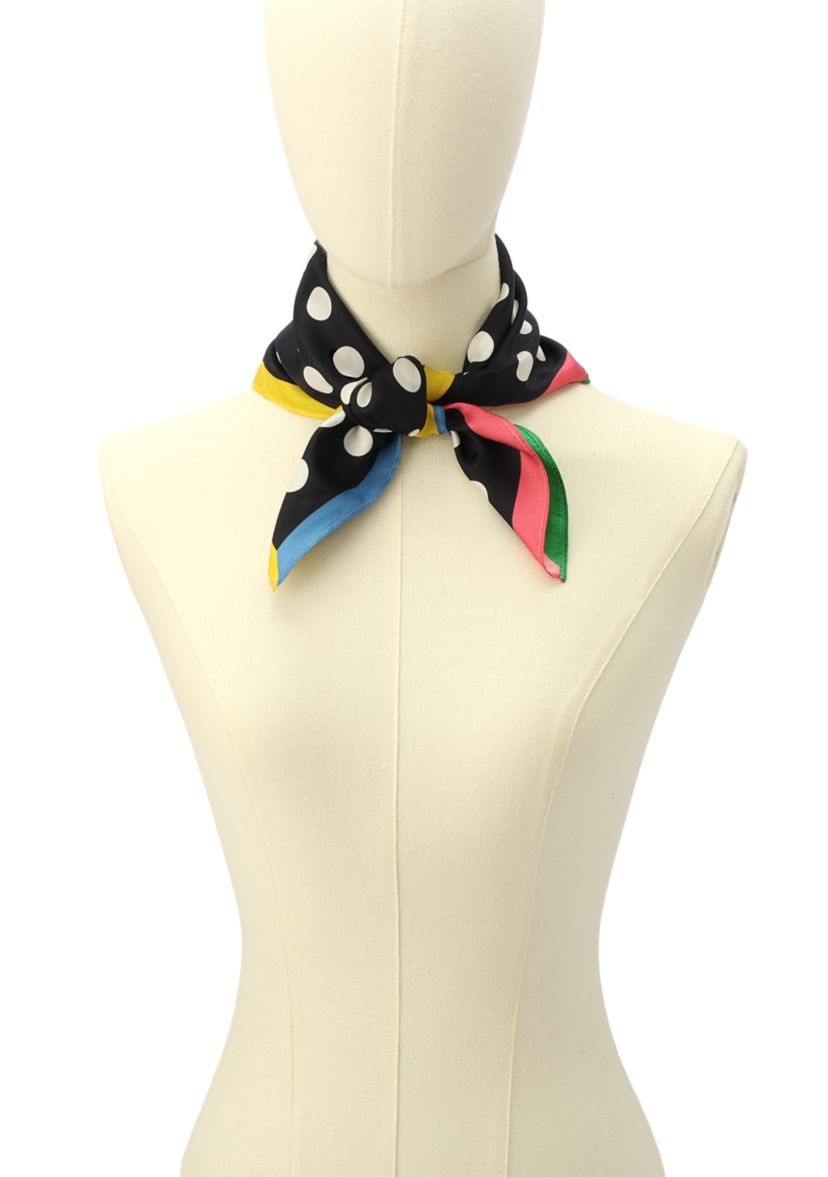 Breezy Dot Silk Bandana