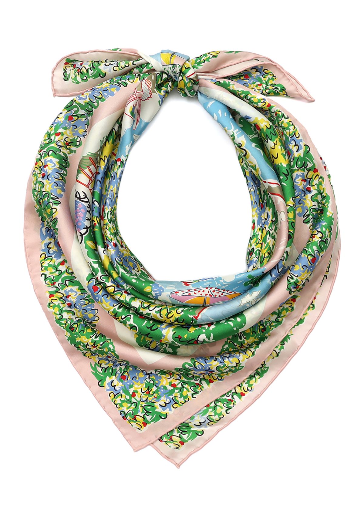 Springtime Gardens Silk Square Scarf