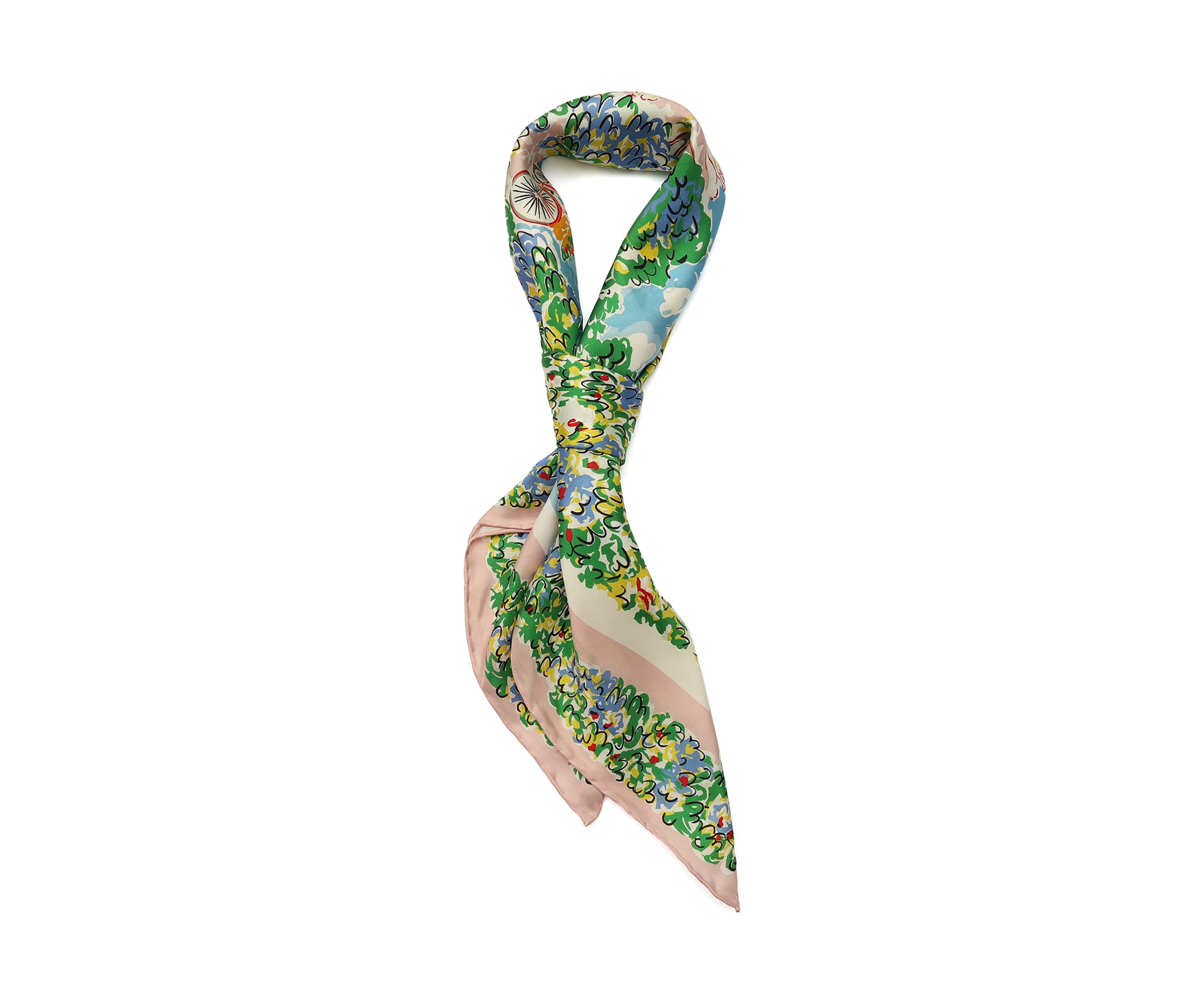 Springtime Gardens Silk Square Scarf