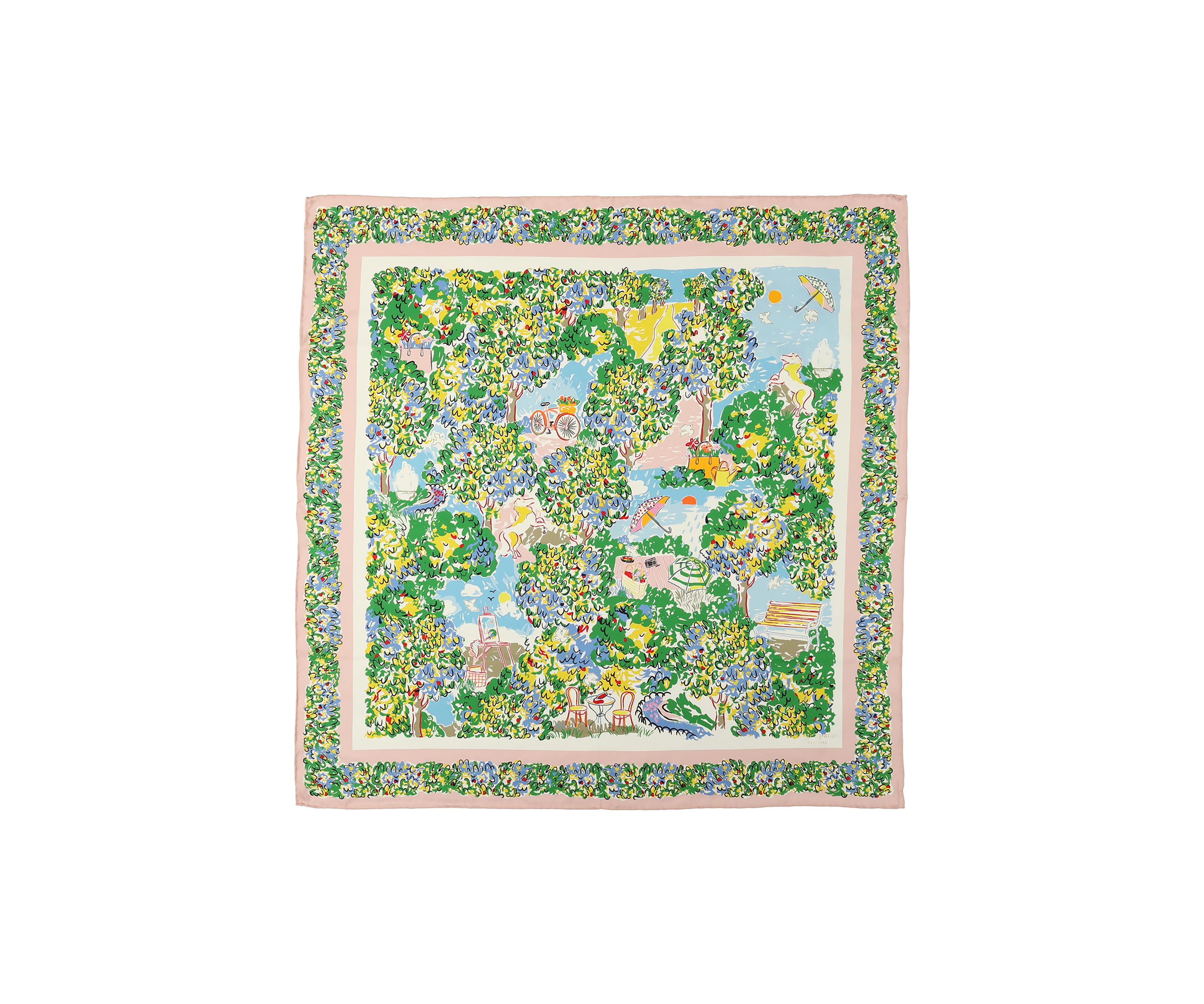 Springtime Gardens Silk Square Scarf