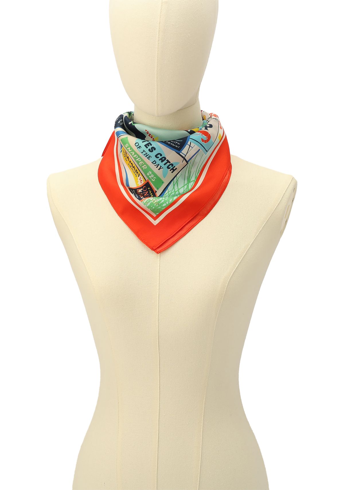 Shrimp Slack Silk Bandana