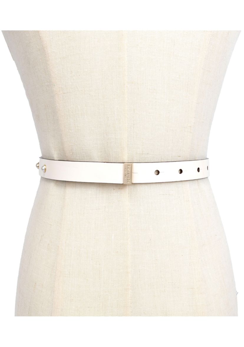 19 Millimeter Bow Belt with Pearls