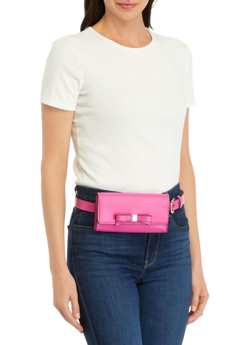 Kate Spade PINK Bow Belt Bag Adjustable Leather S/M Gift Box NEW. New Kate Spade Women main image 4