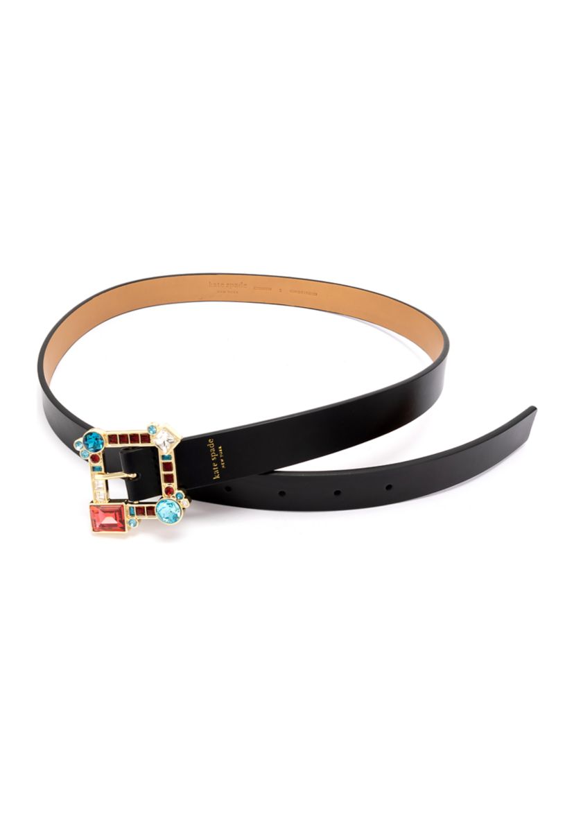 Belt with Crystal Stone Buckle