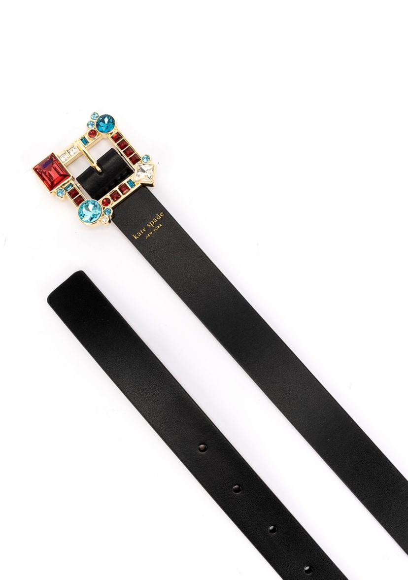 Belt with Crystal Stone Buckle