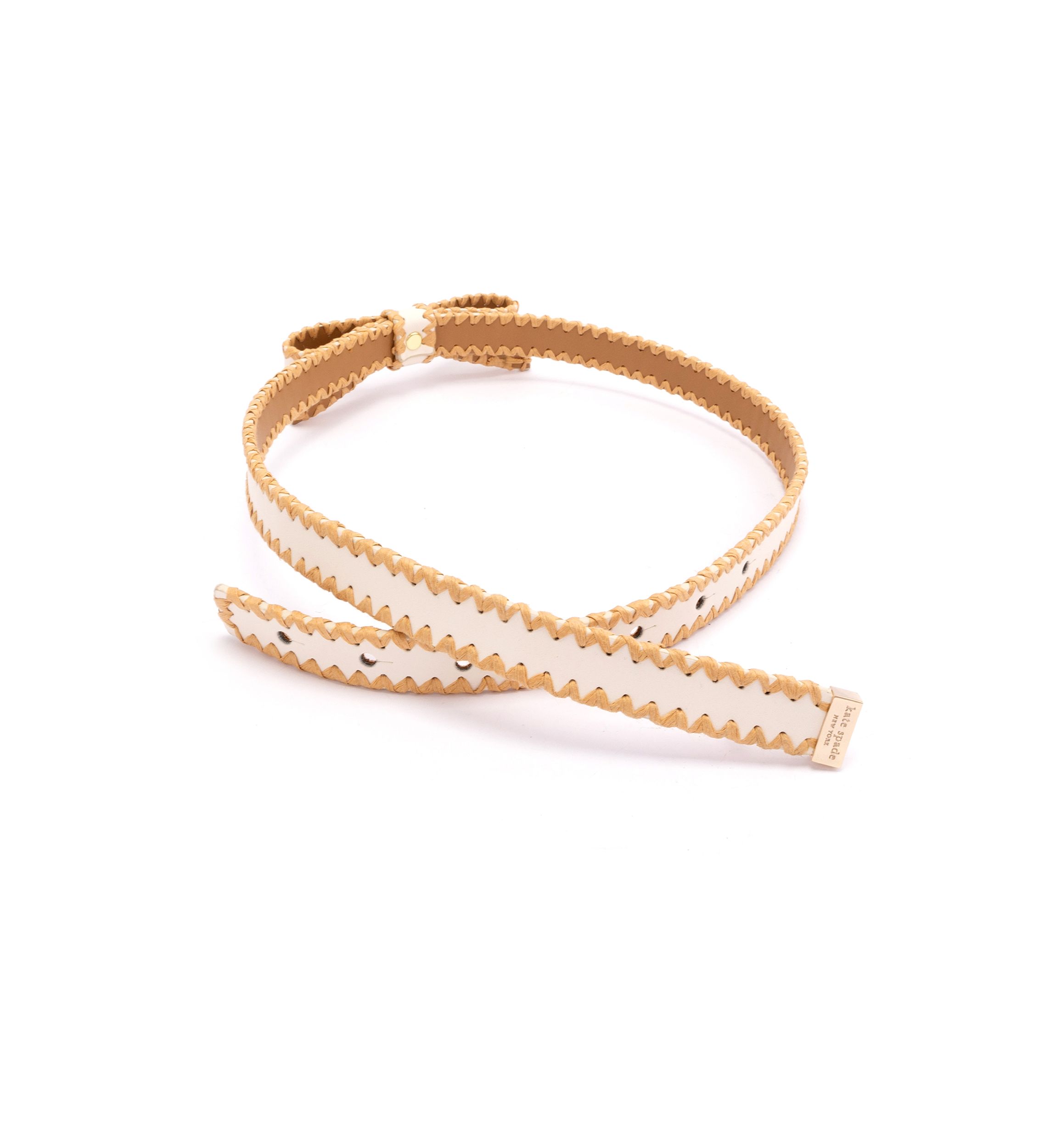 Bow Belt with Straw Edge