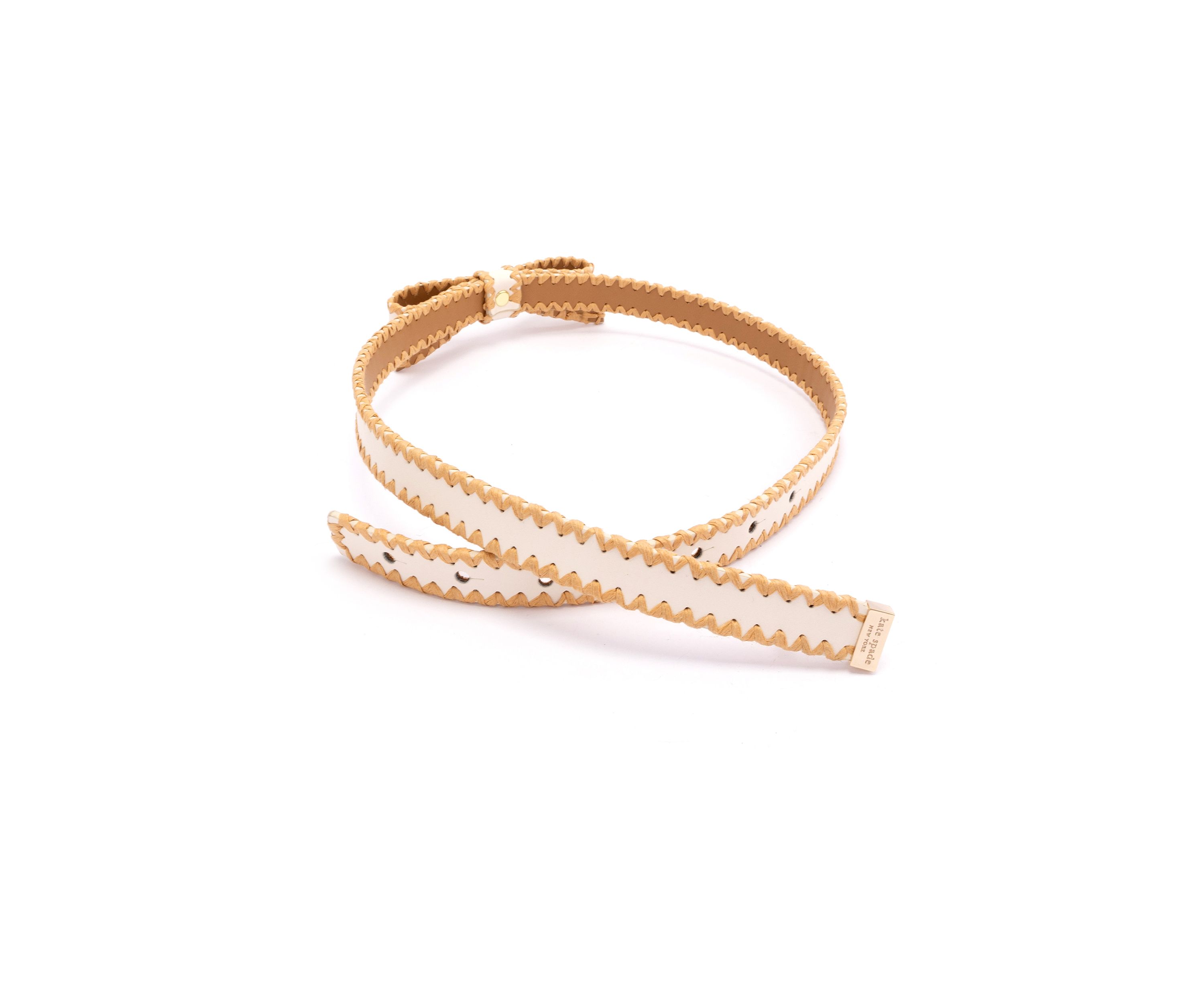 Bow Belt with Straw Edge