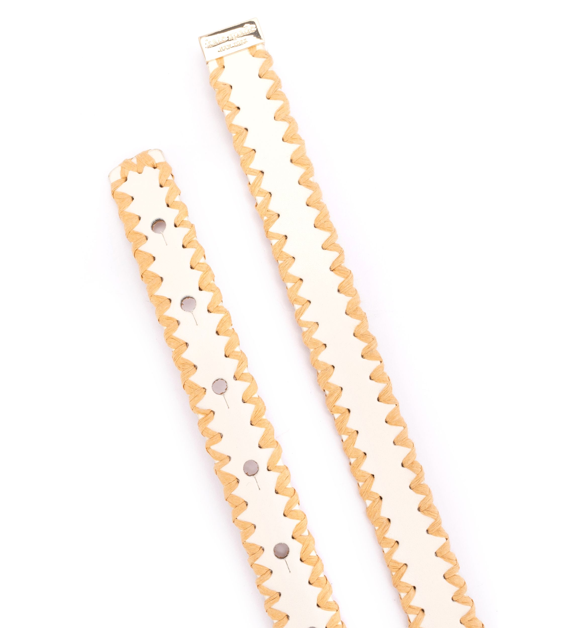 Bow Belt with Straw Edge