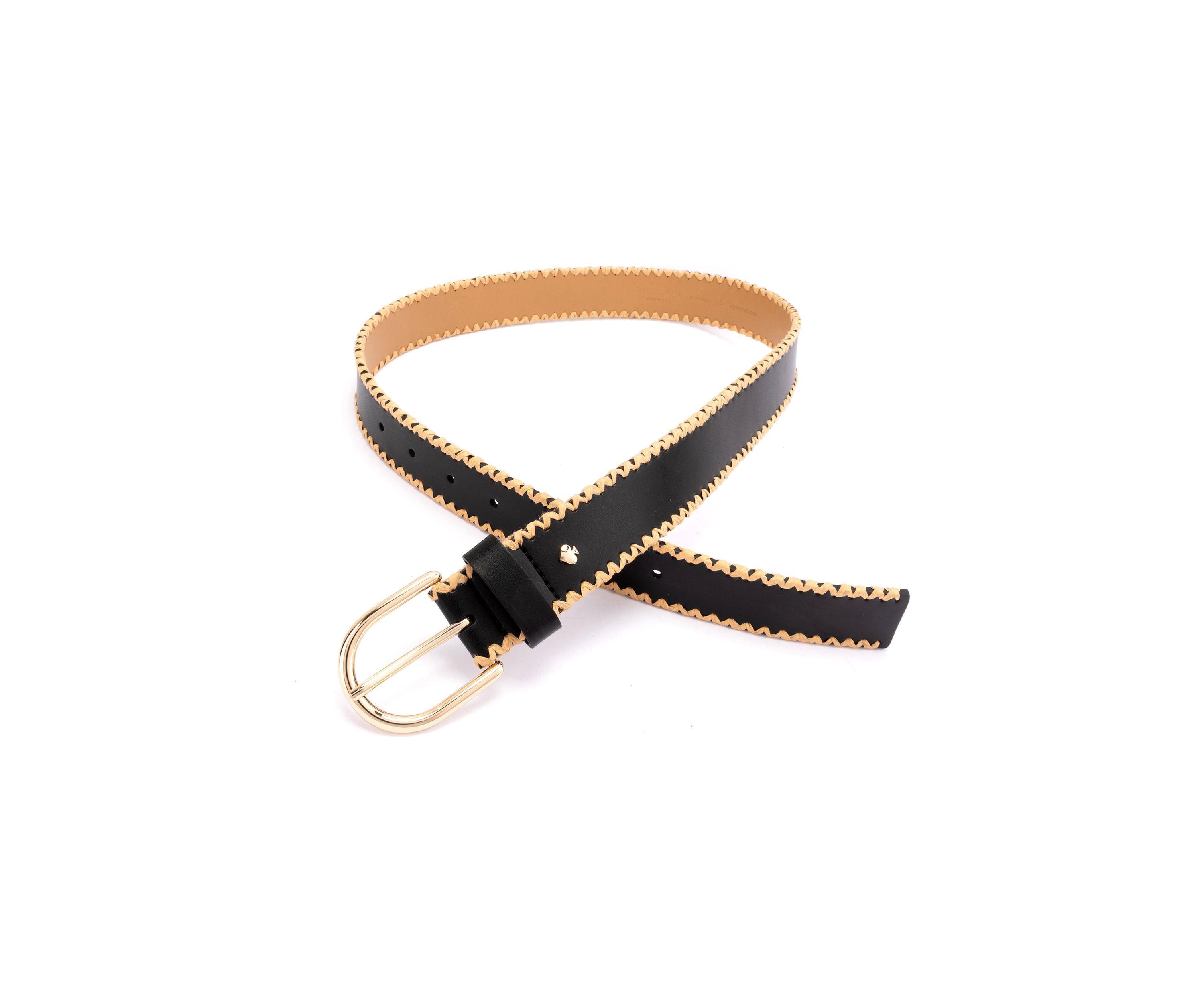 35 Millimeter Belt with Straw Edge 