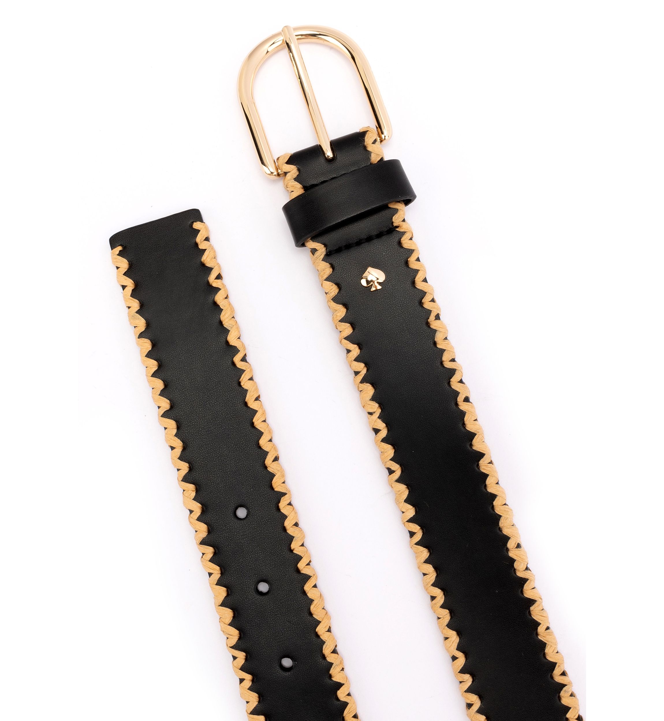 35 Millimeter Belt with Straw Edge 