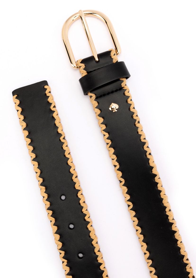 35 Millimeter Belt with Straw Edge 