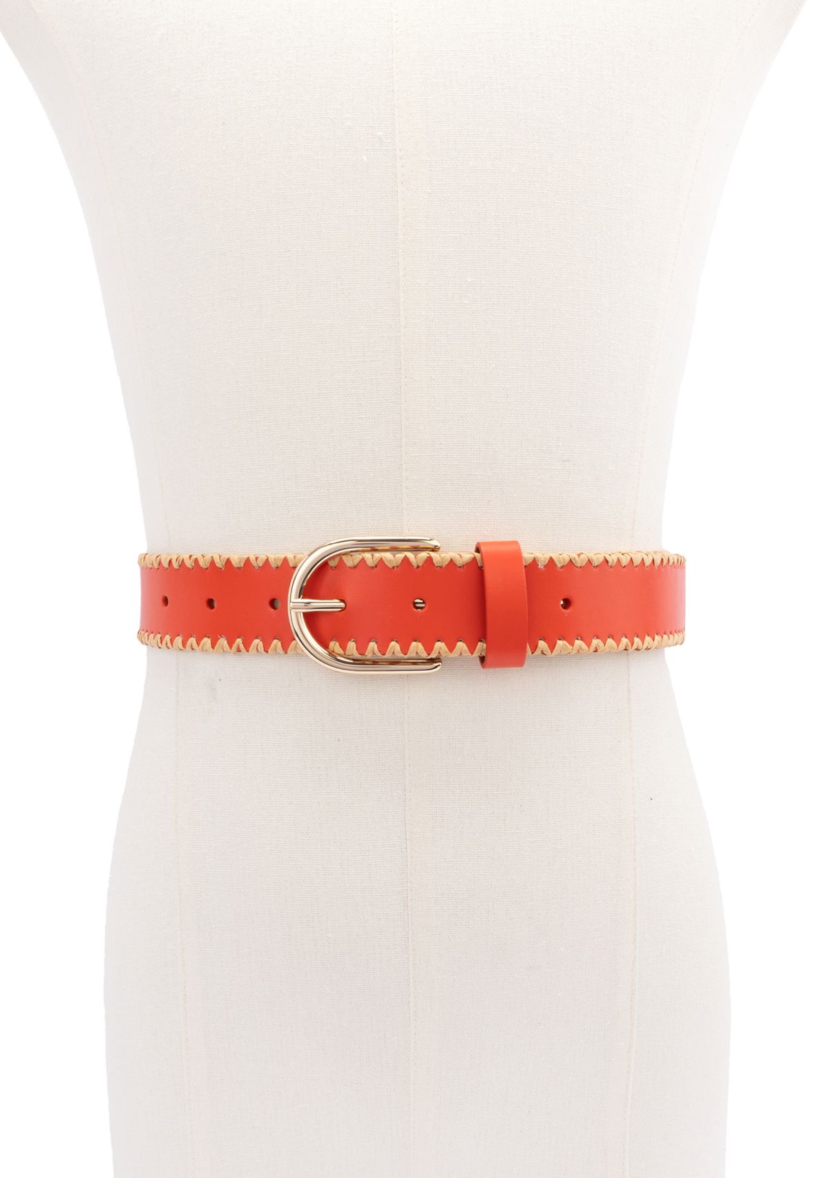 35 Millimeter Belt with Straw Edge