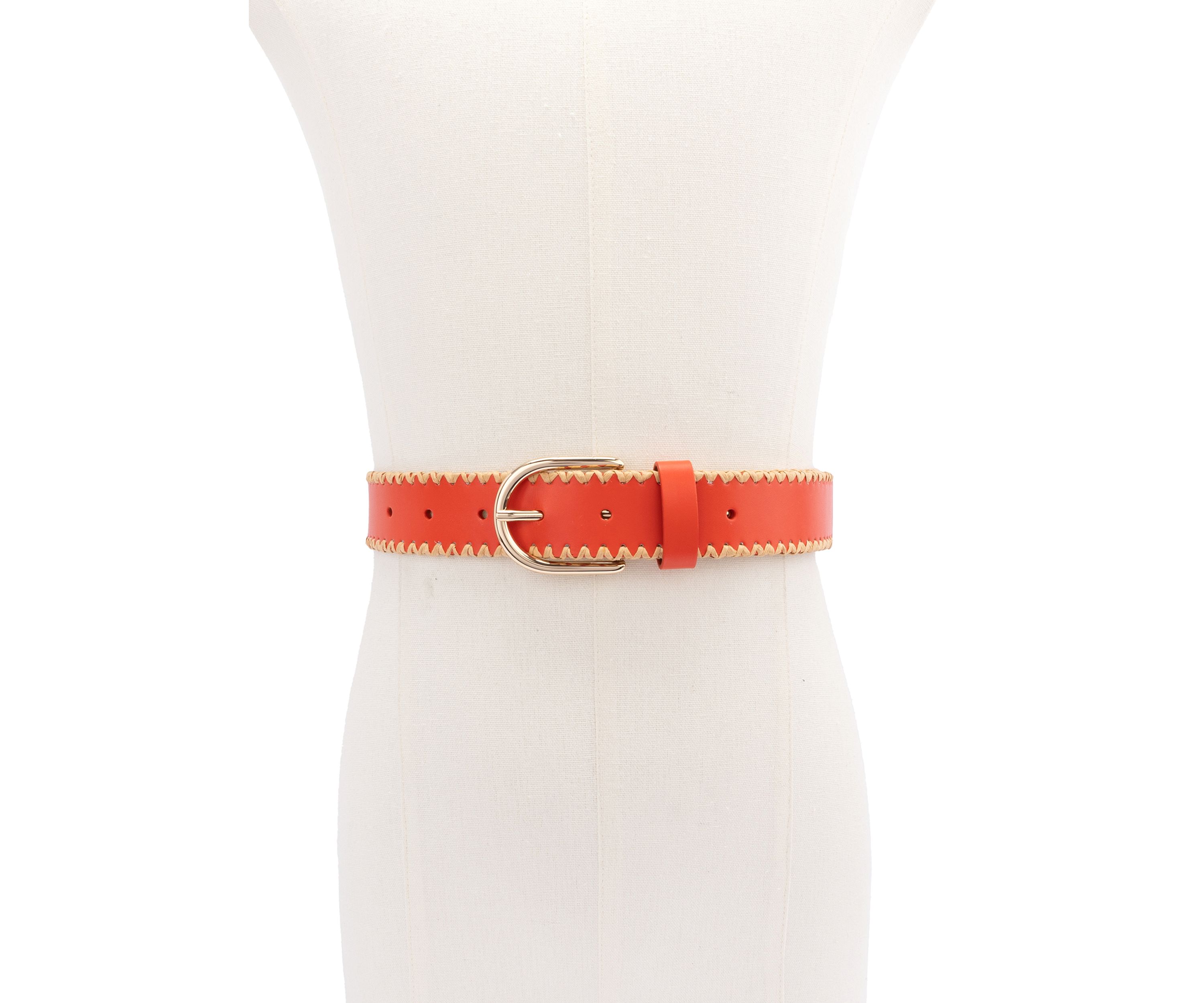 35 Millimeter Belt with Straw Edge