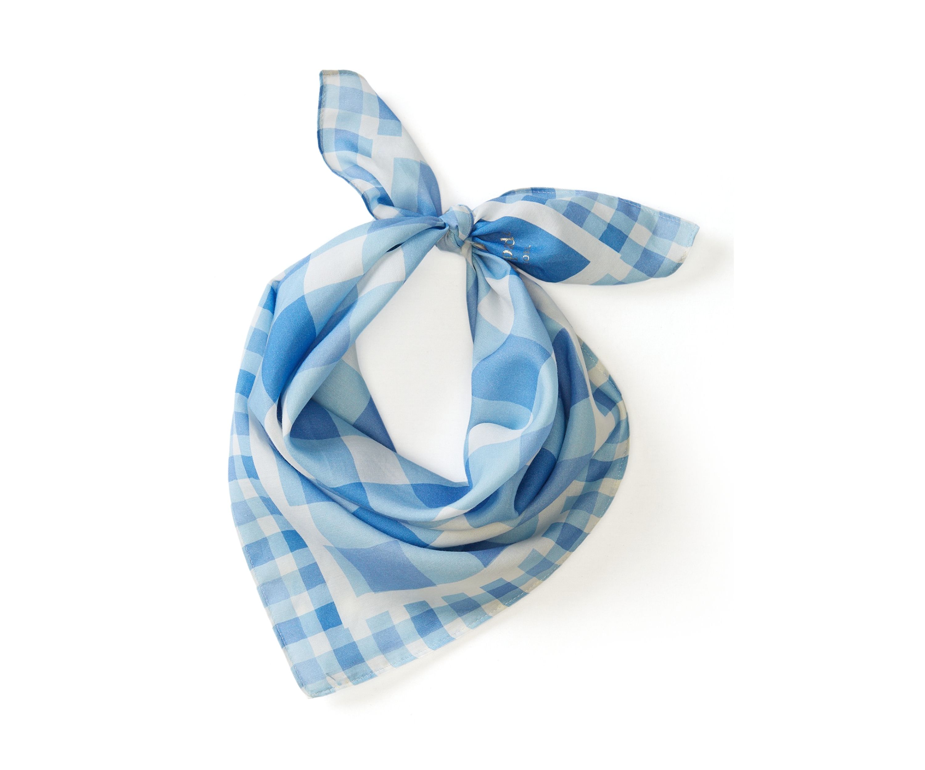 Beach Plaid Silk Bandana