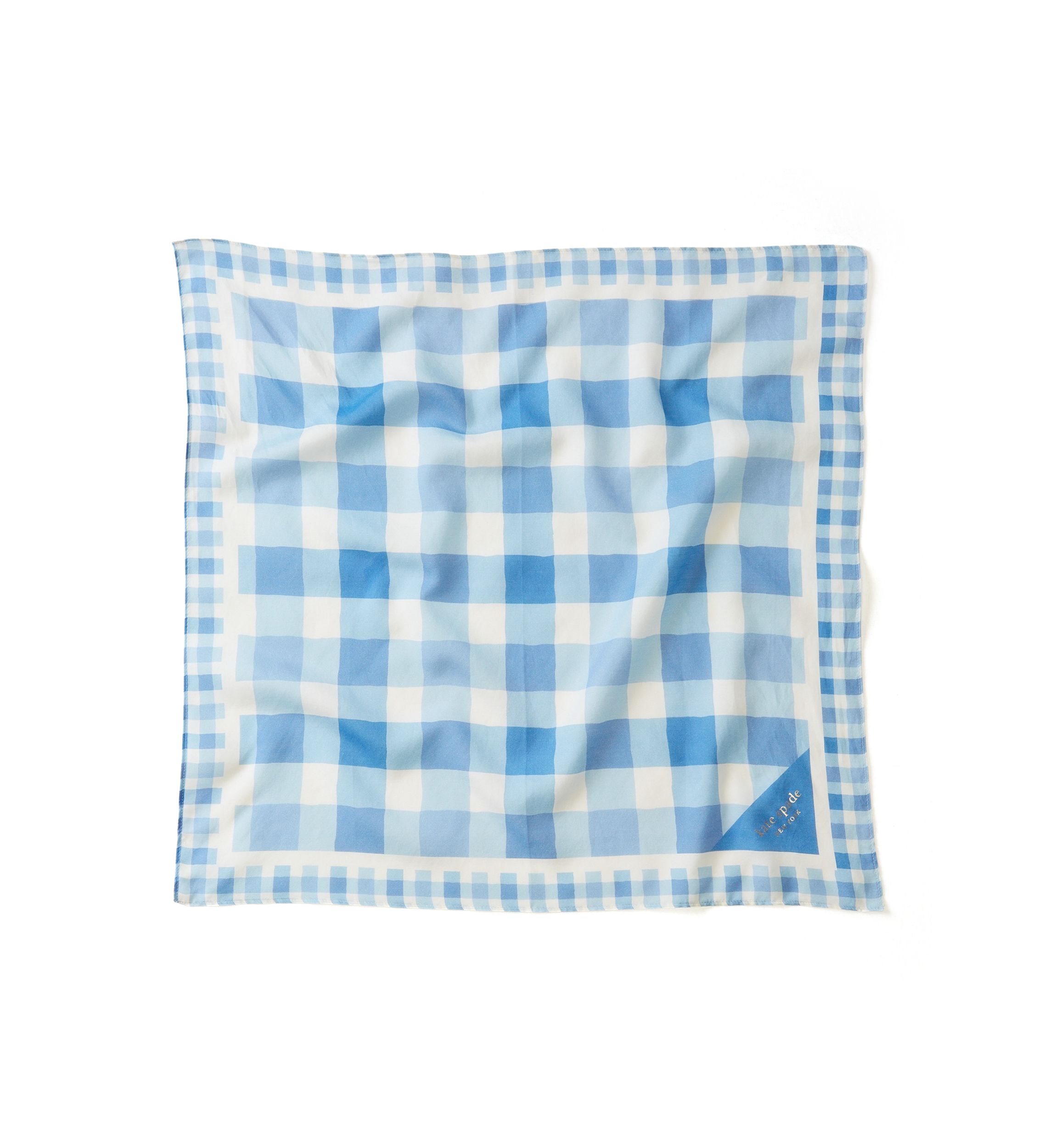 Beach Plaid Silk Bandana