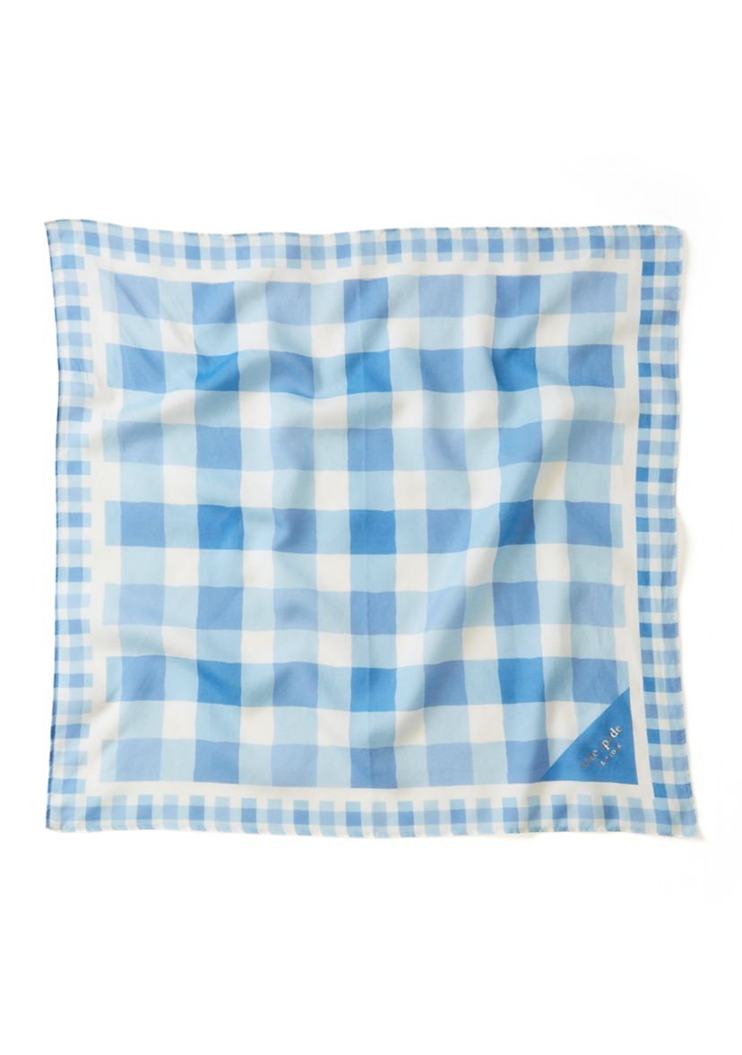 Beach Plaid Silk Bandana