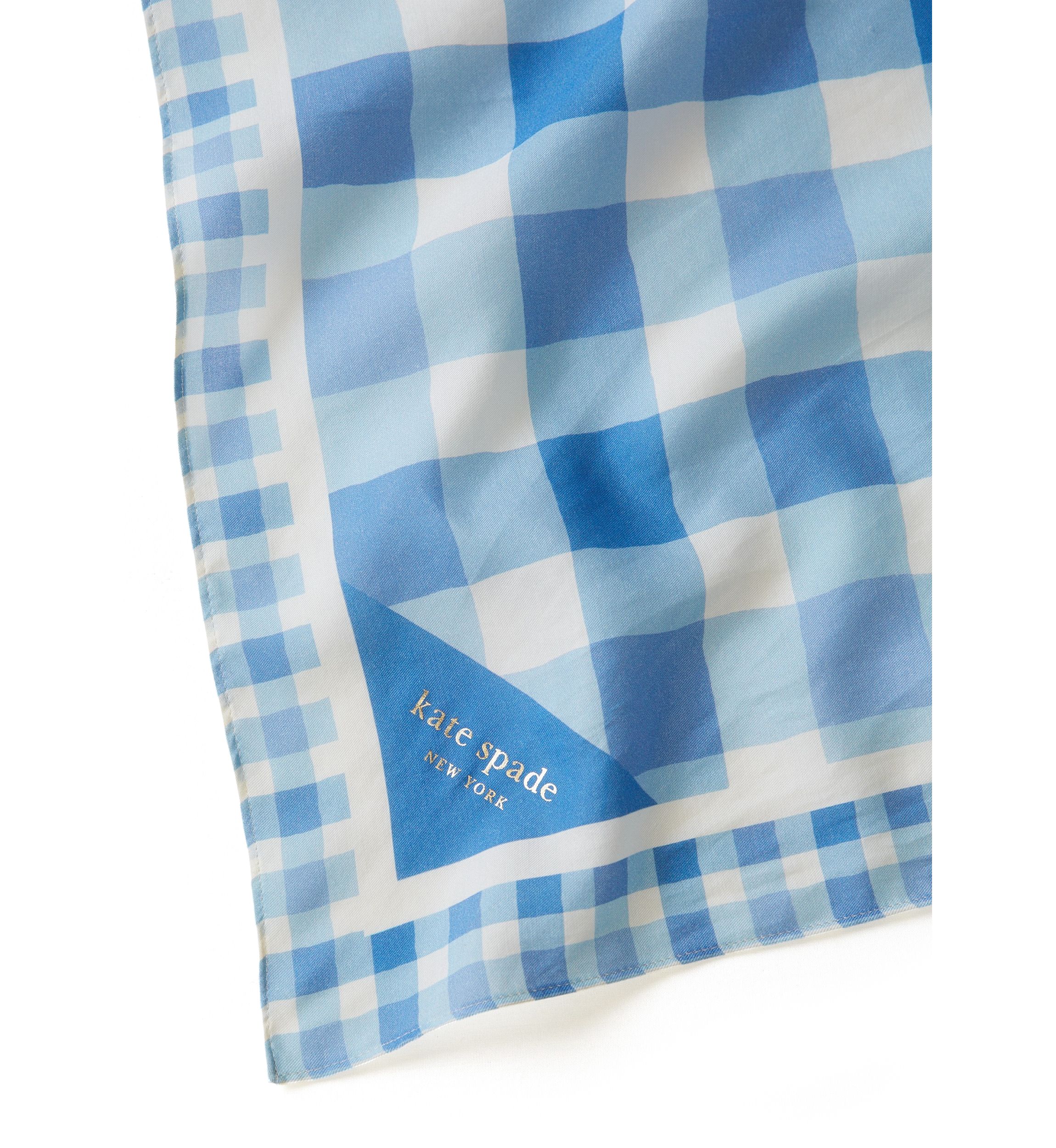Beach Plaid Silk Bandana